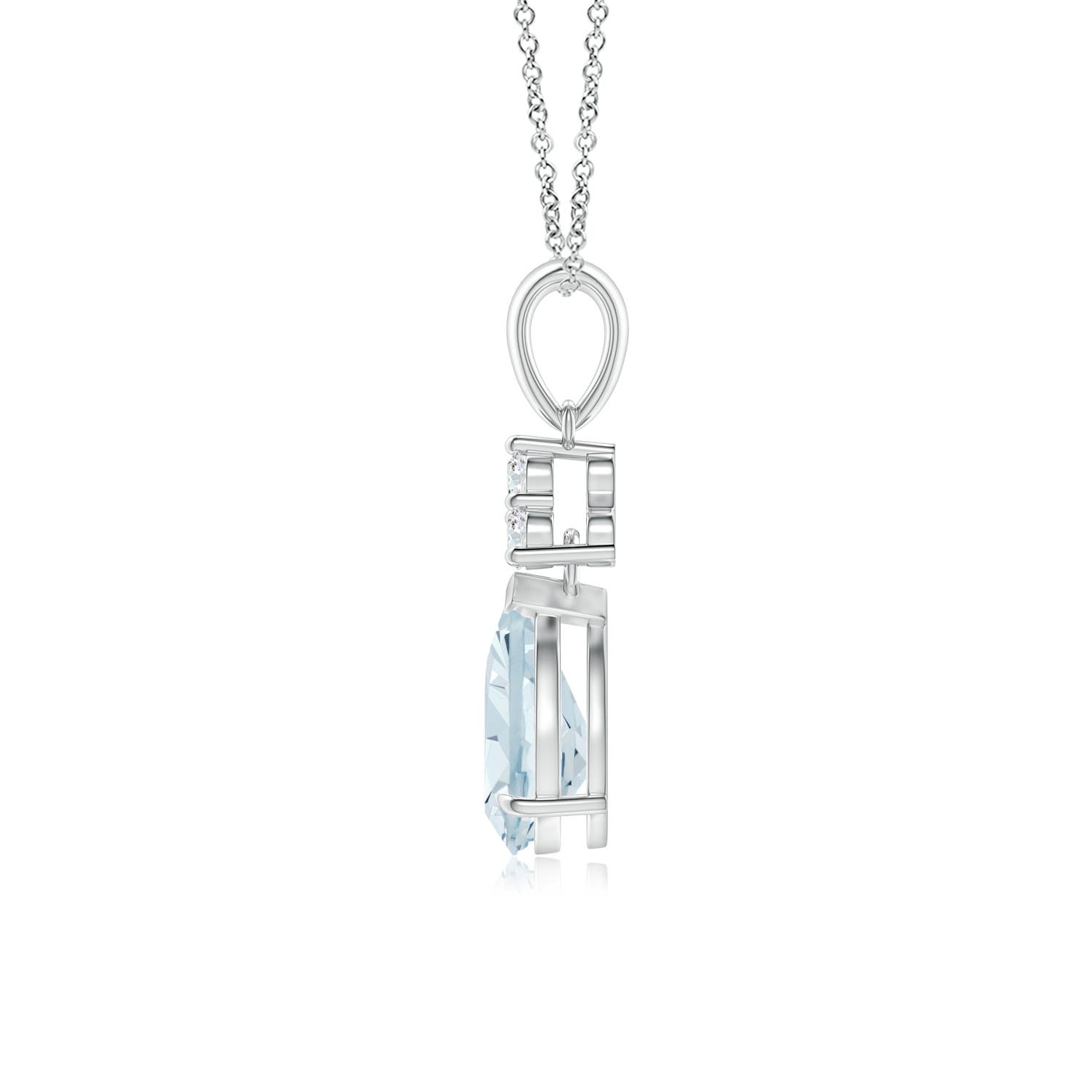 A - Aquamarine / 0.93 CT / 14 KT White Gold