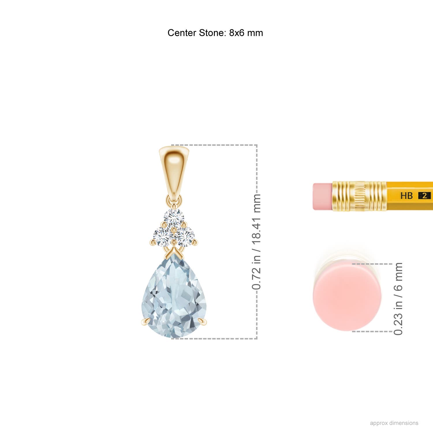 A - Aquamarine / 0.93 CT / 14 KT Yellow Gold