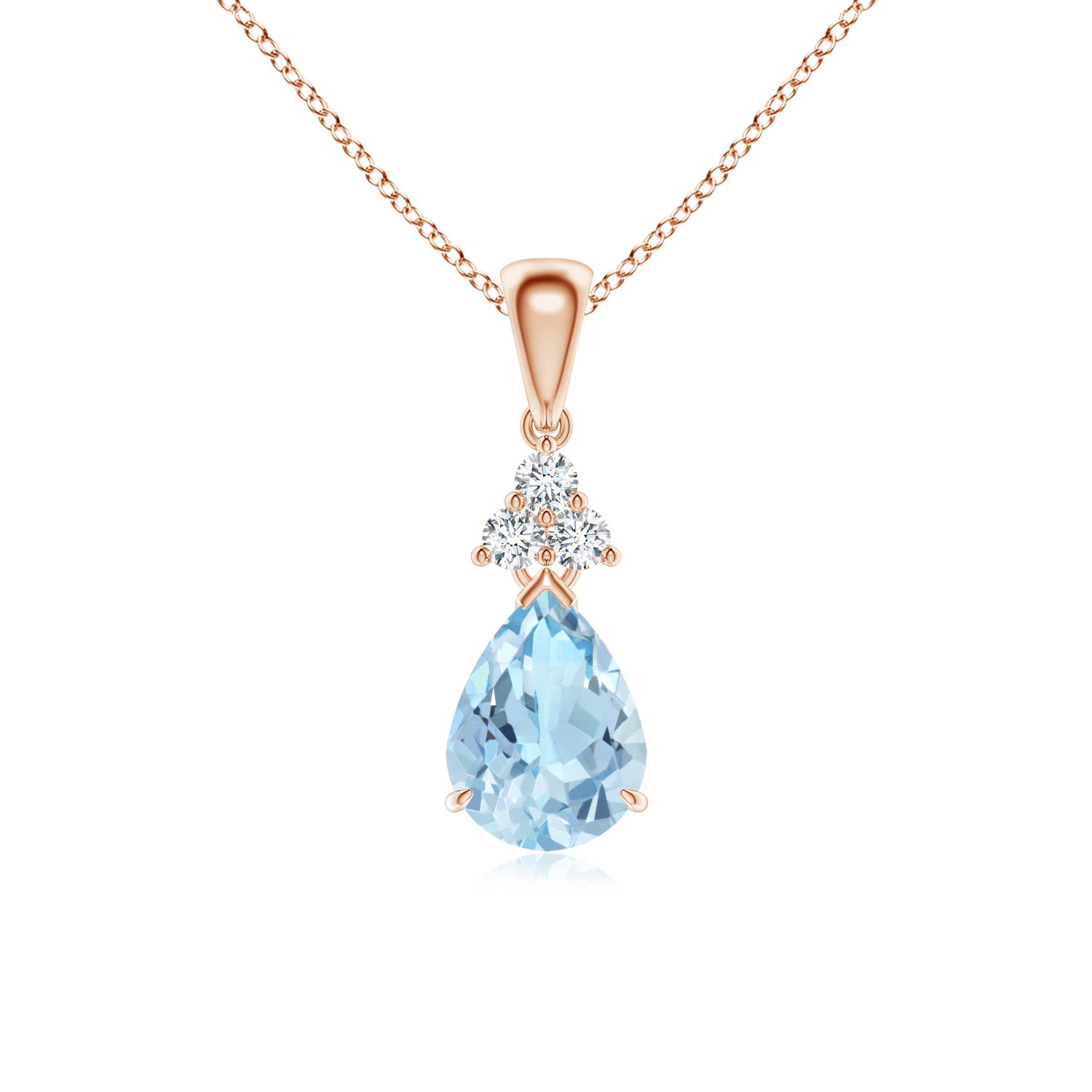 AAA - Aquamarine / 0.93 CT / 14 KT Rose Gold