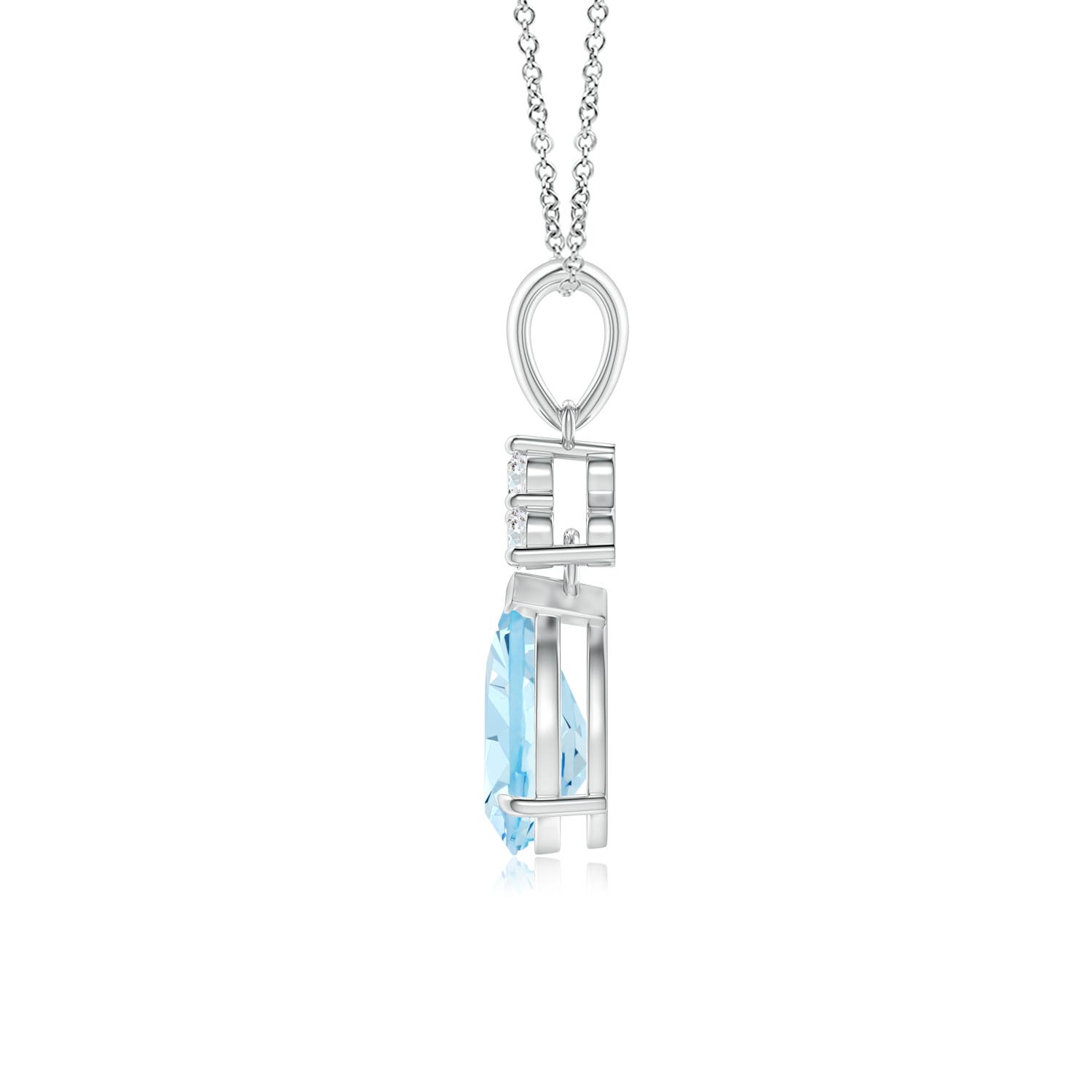 AAA - Aquamarine / 0.93 CT / 14 KT White Gold