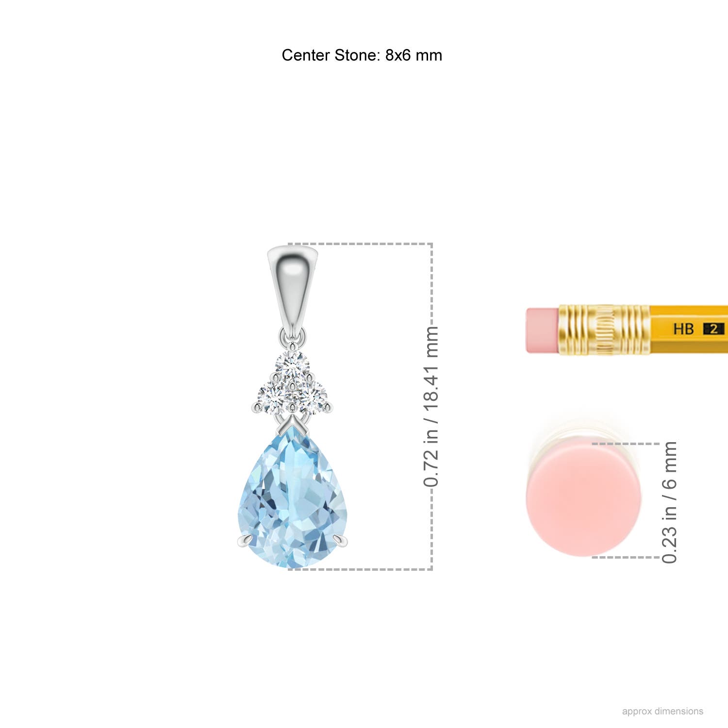 AAA - Aquamarine / 0.93 CT / 14 KT White Gold