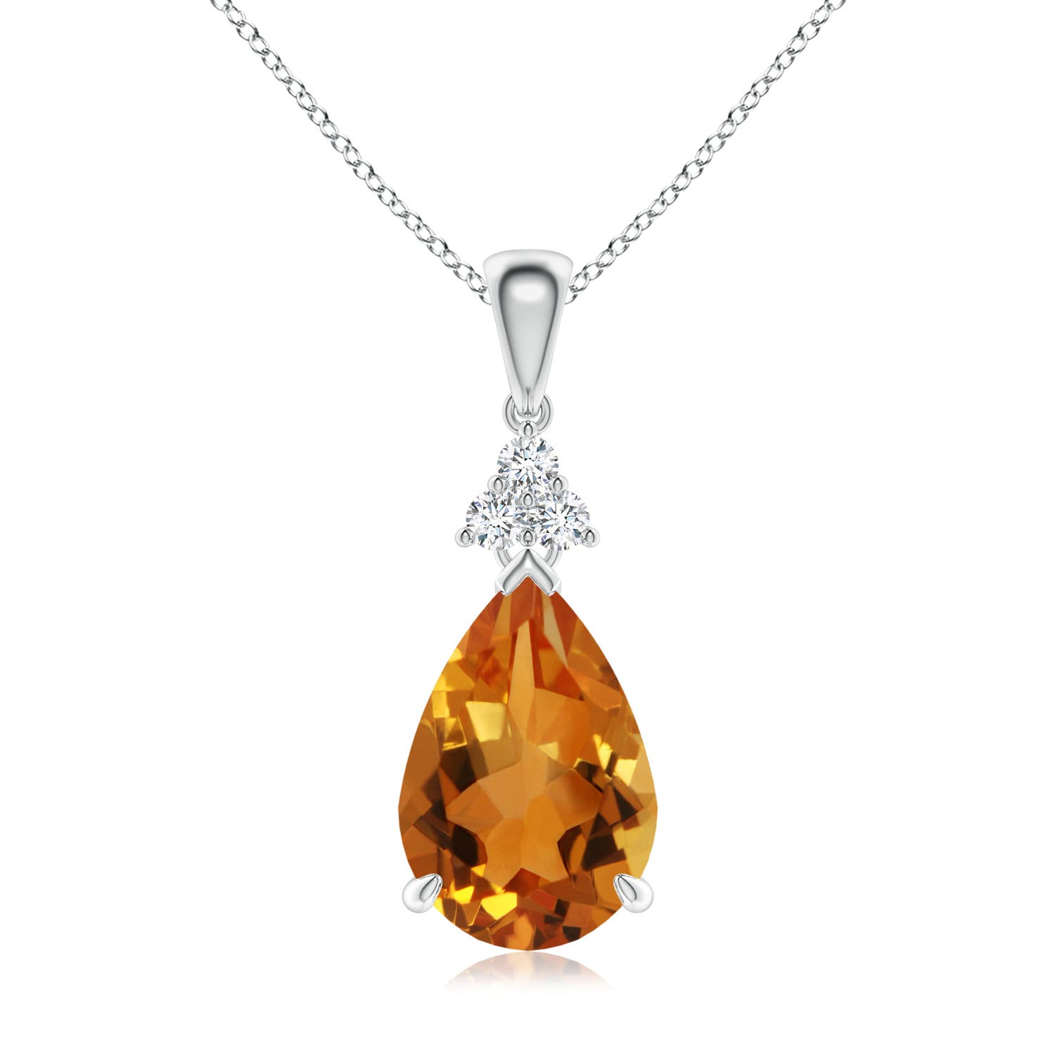 AAA - Citrine / 2.46 CT / 14 KT White Gold