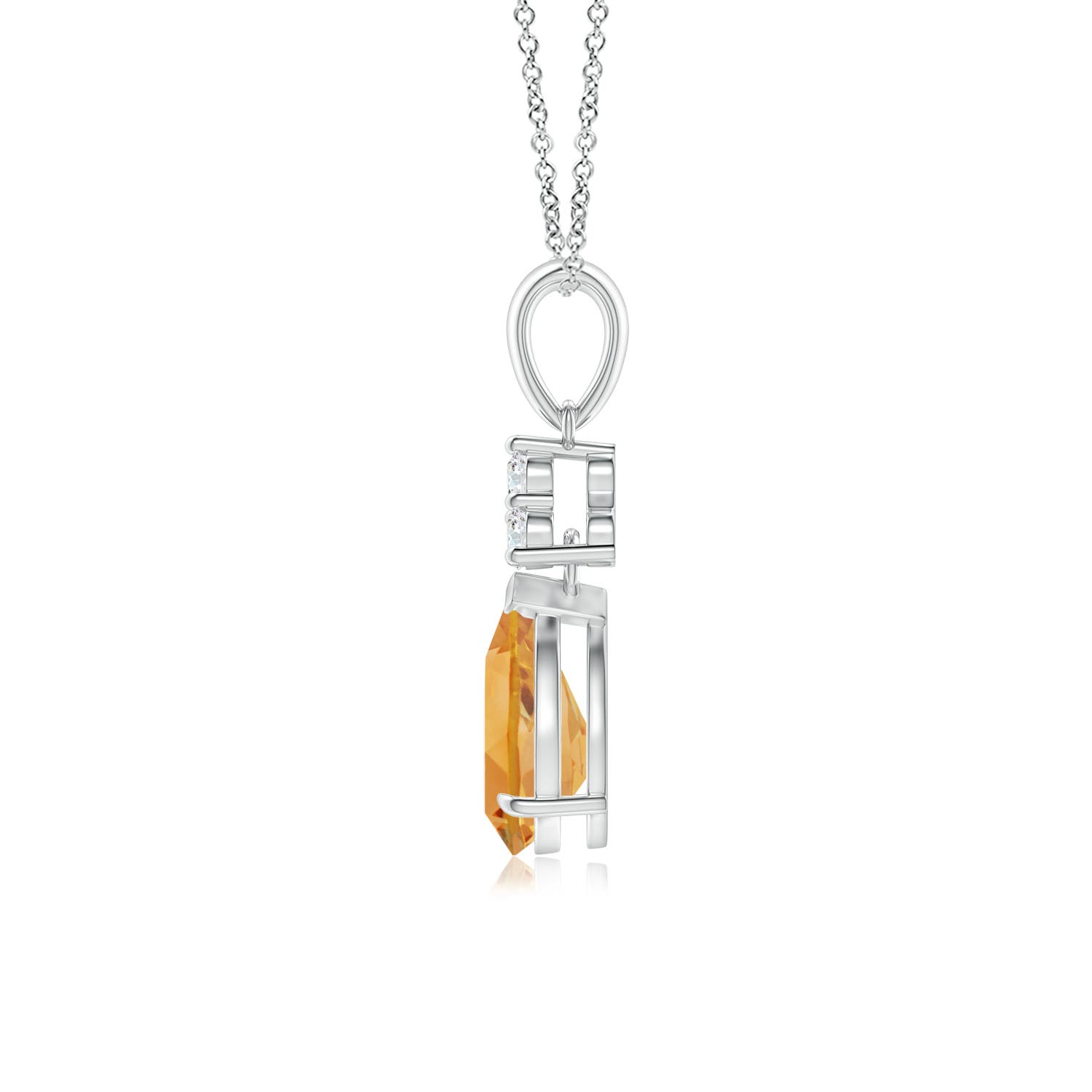 A - Citrine / 1.08 CT / 14 KT White Gold