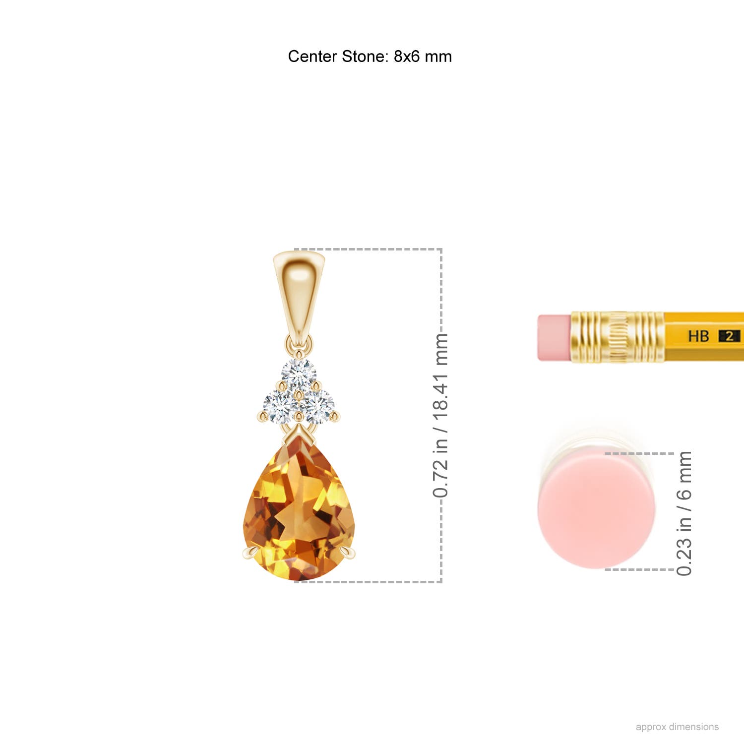 AA - Citrine / 1.08 CT / 14 KT Yellow Gold