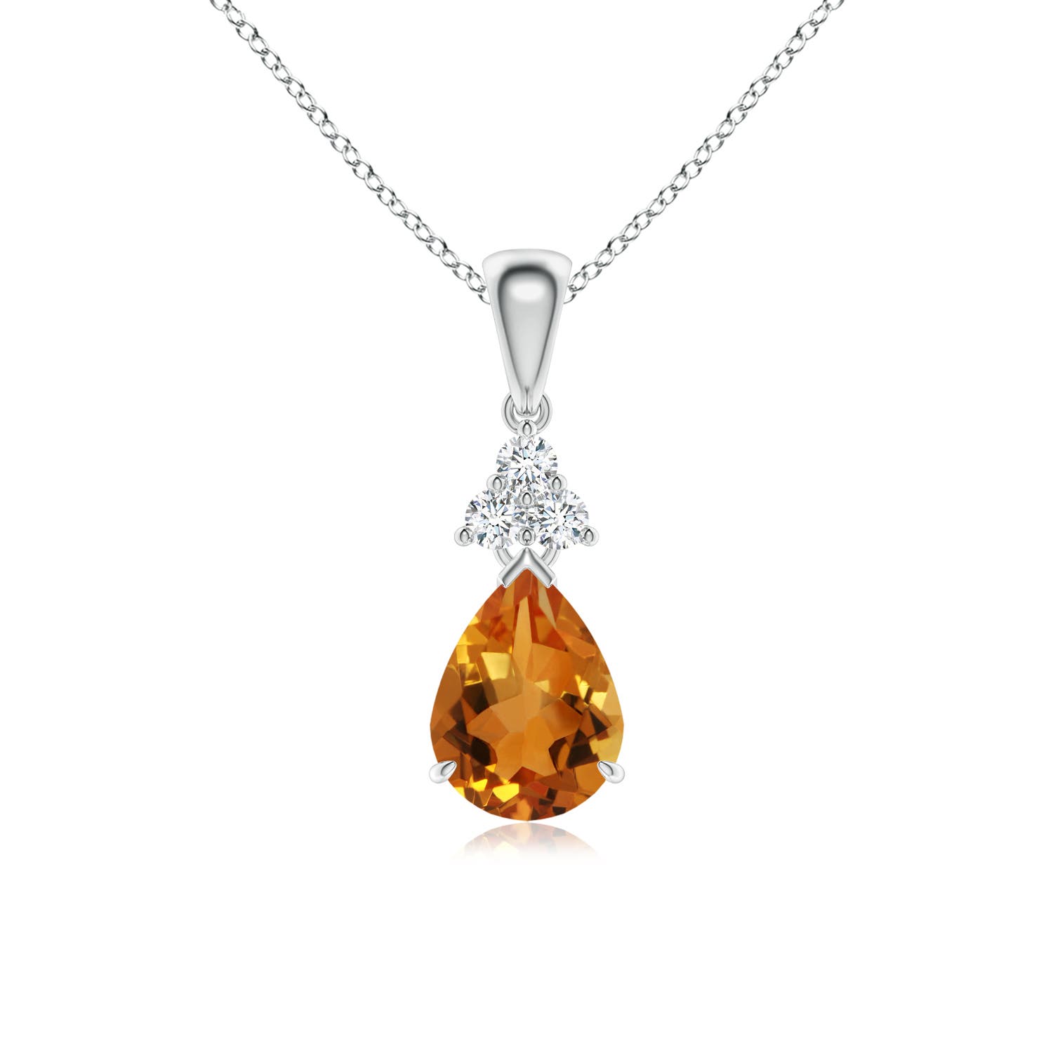 AAA - Citrine / 1.08 CT / 14 KT White Gold