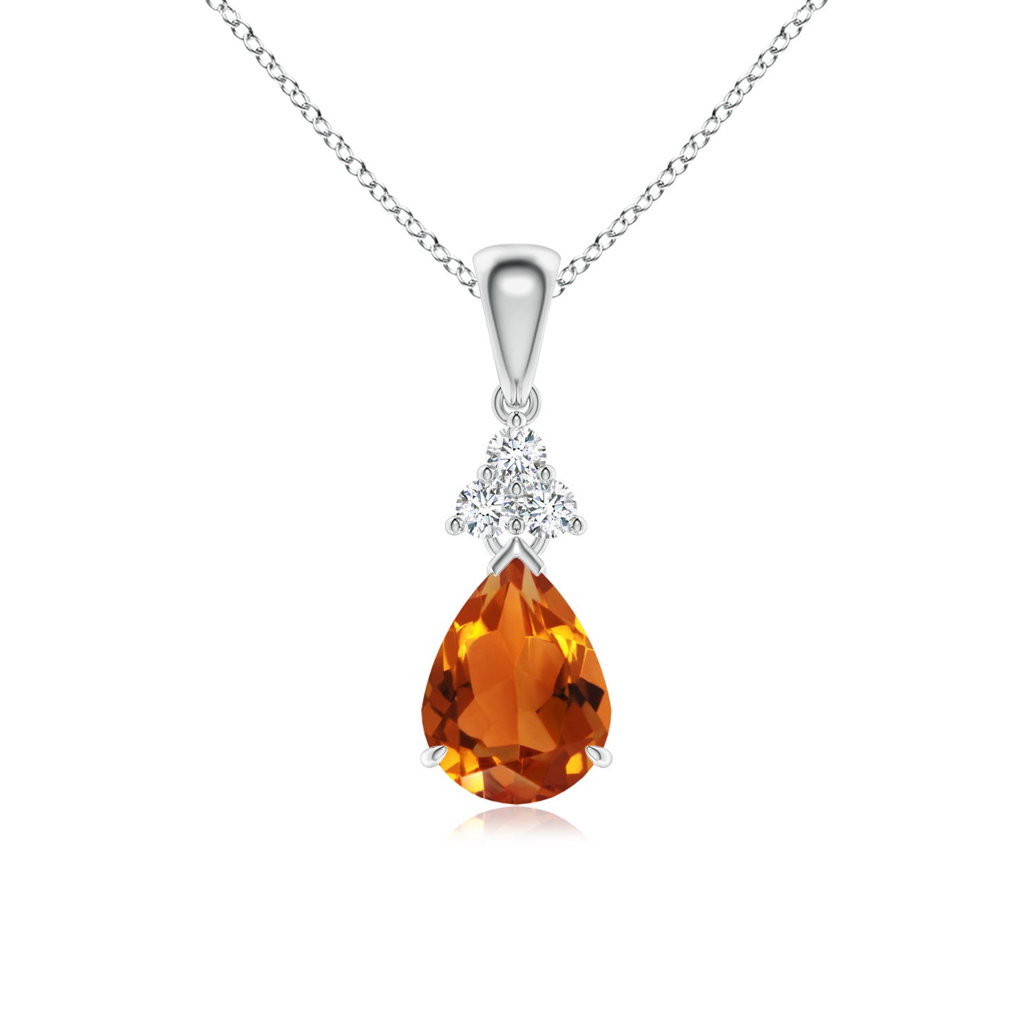 AAAA - Citrine / 1.08 CT / 14 KT White Gold