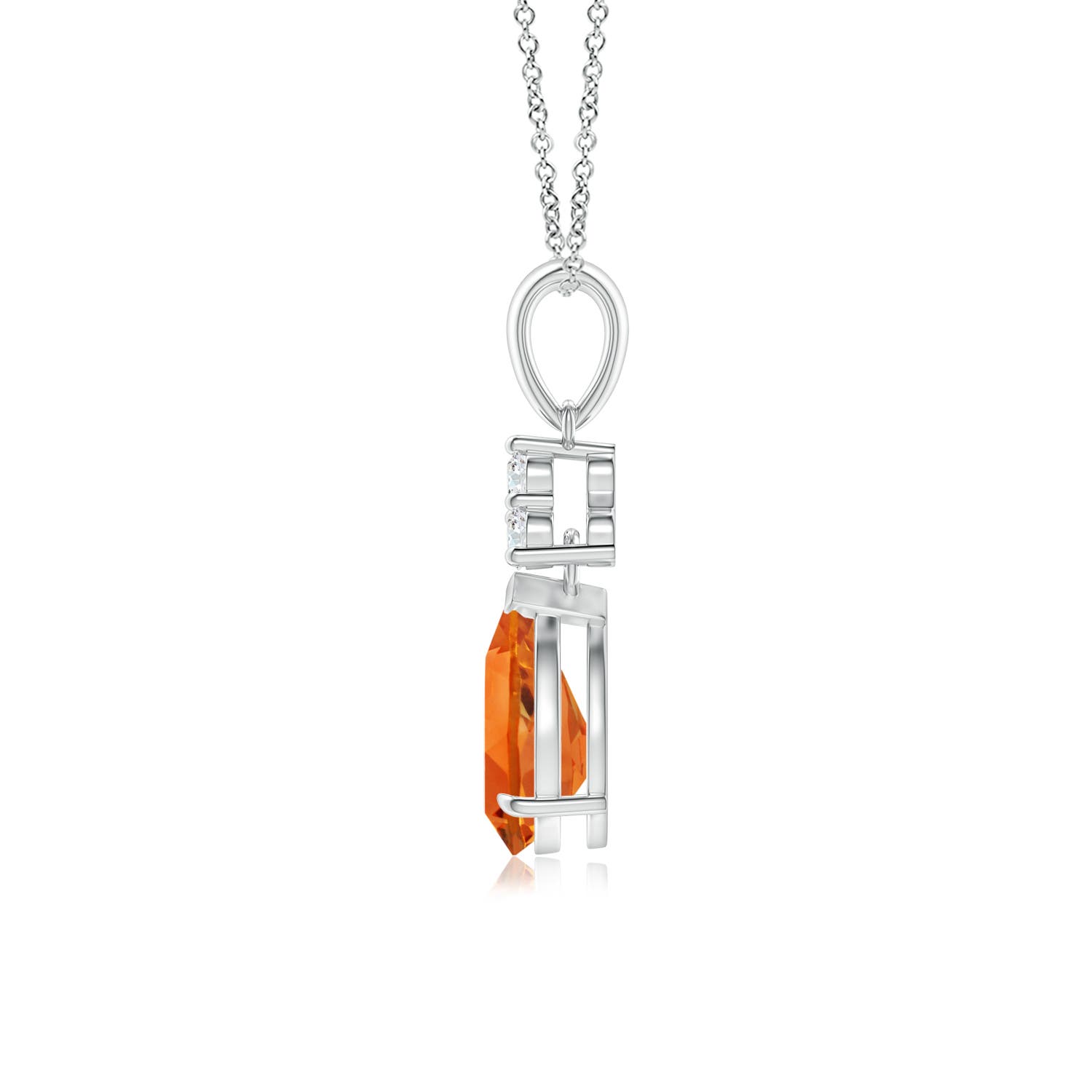 AAAA - Citrine / 1.08 CT / 14 KT White Gold