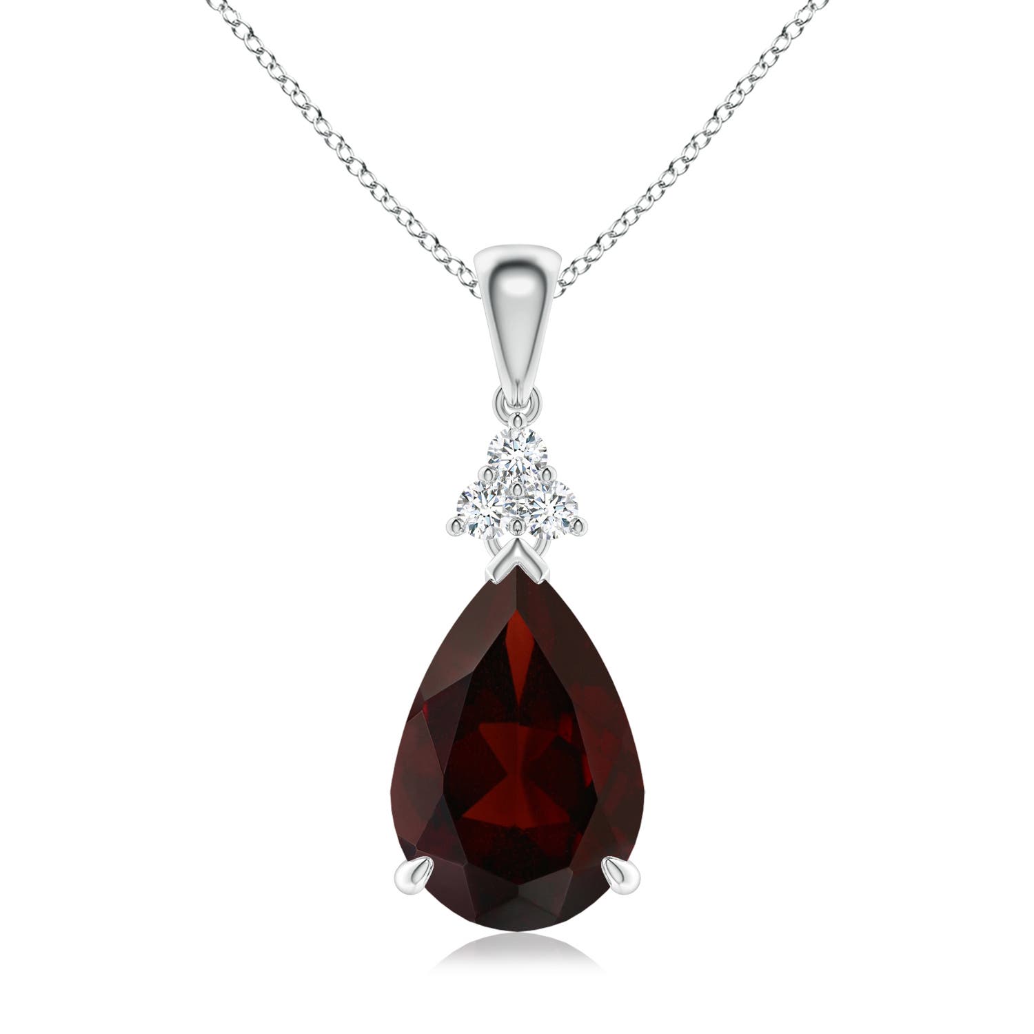 A - Garnet / 3.61 CT / 14 KT White Gold