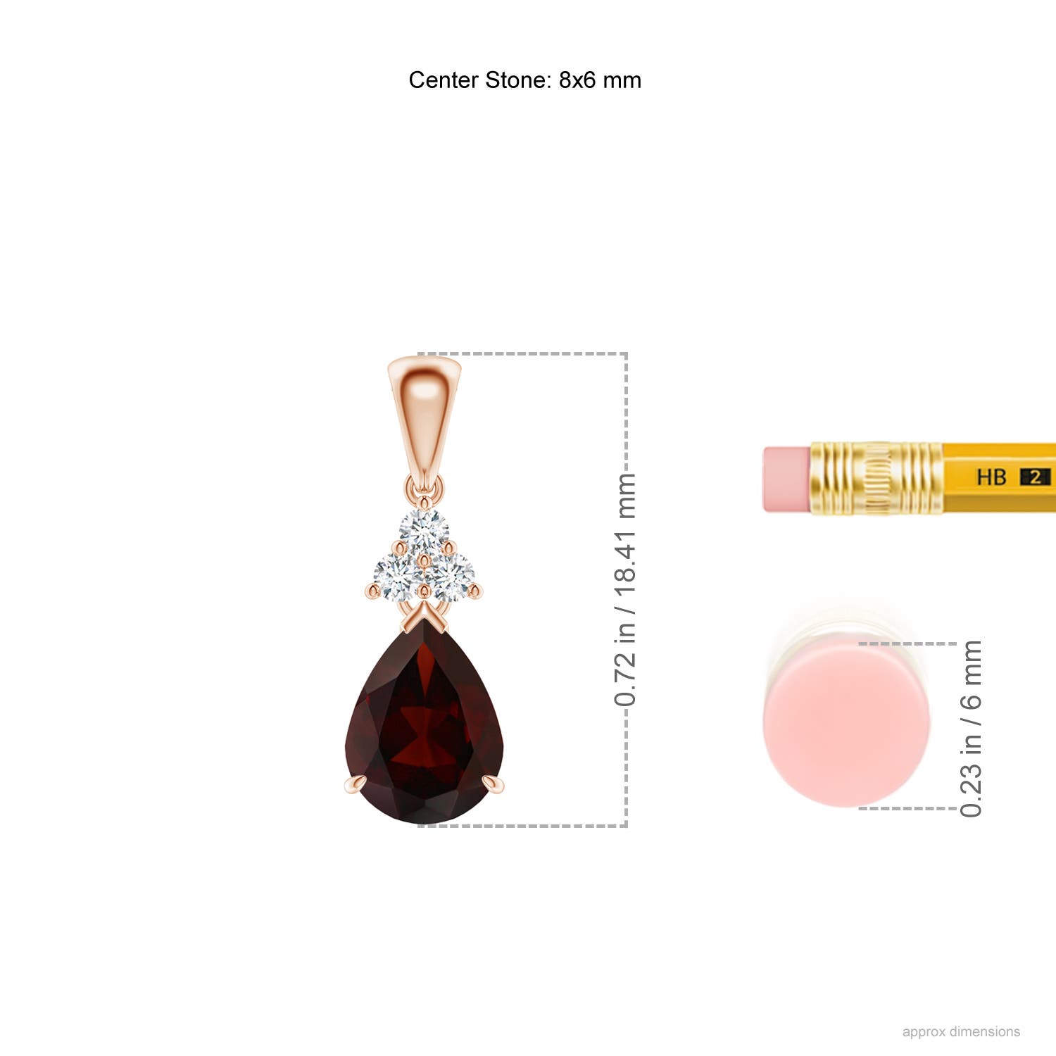 A - Garnet / 1.38 CT / 14 KT Rose Gold