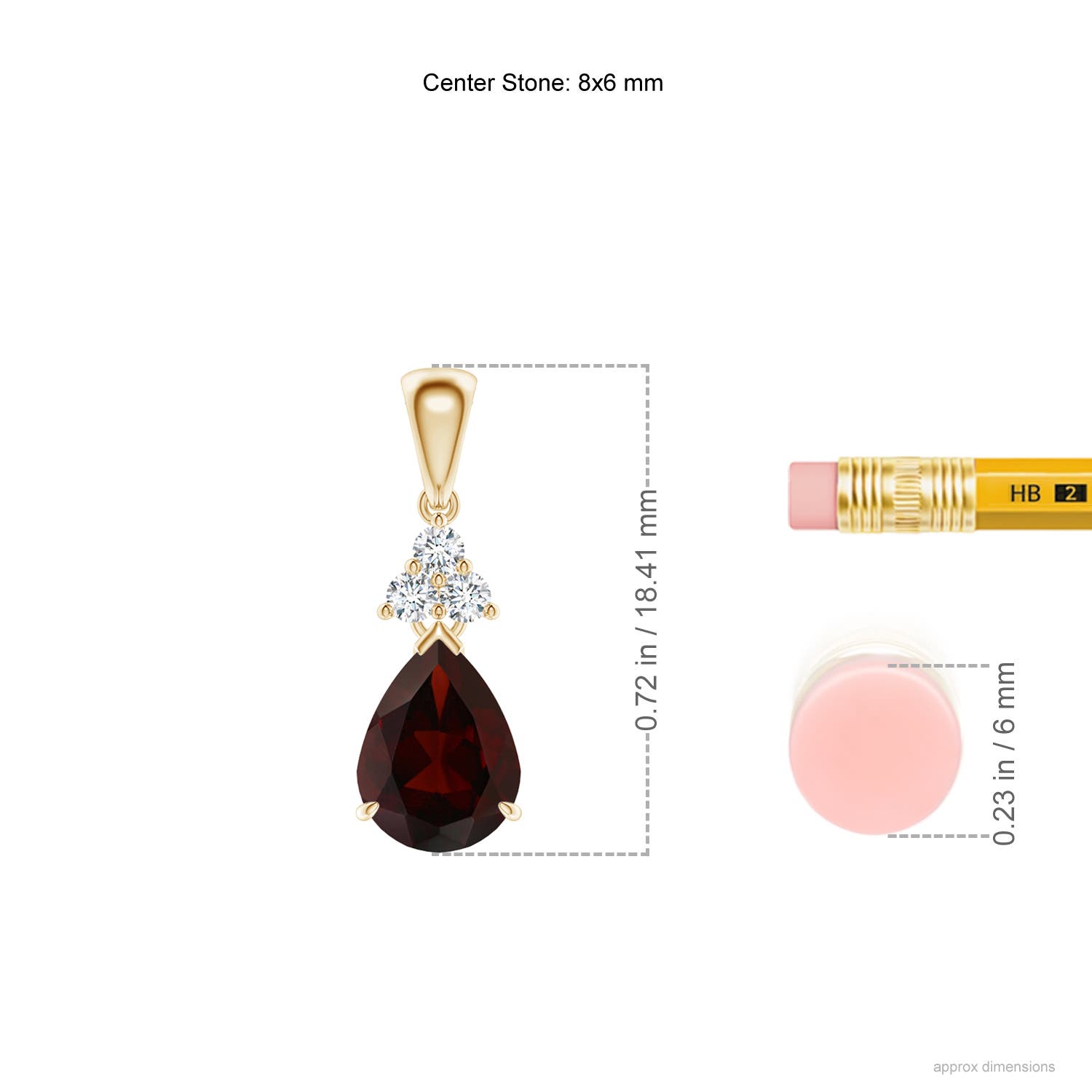 A - Garnet / 1.38 CT / 14 KT Yellow Gold