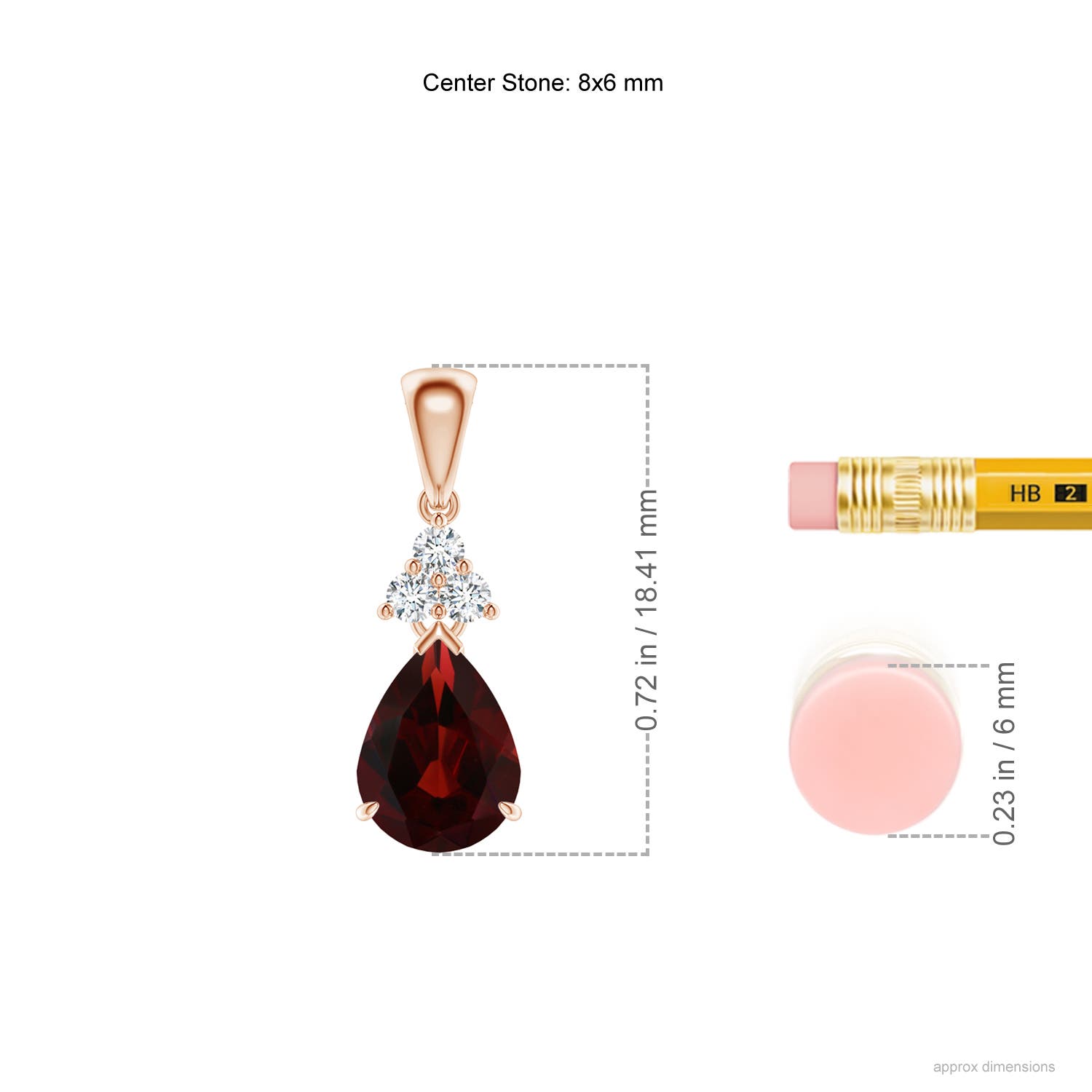 AA - Garnet / 1.38 CT / 14 KT Rose Gold