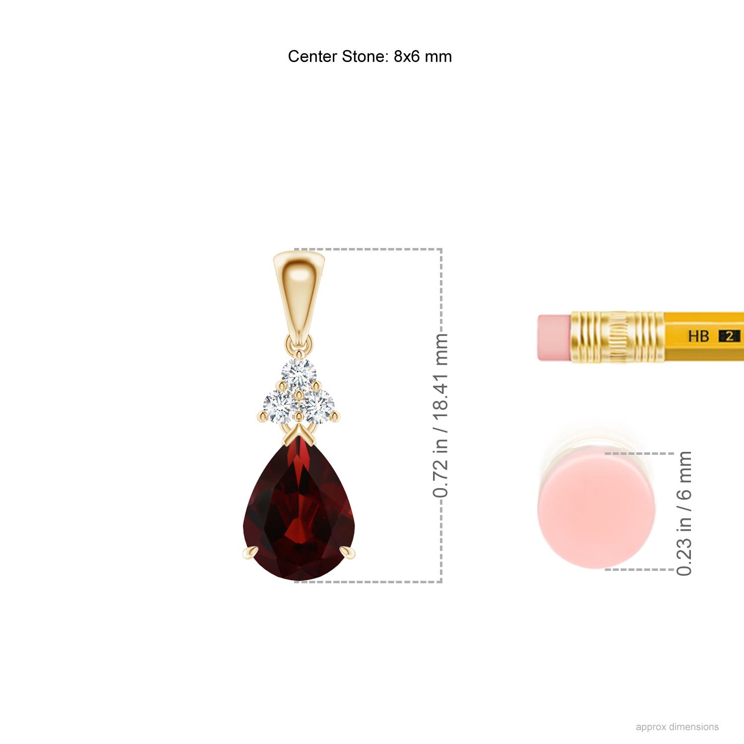 AA - Garnet / 1.38 CT / 14 KT Yellow Gold