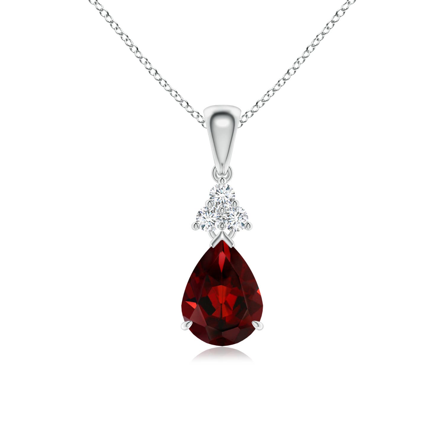 AAA - Garnet / 1.38 CT / 14 KT White Gold