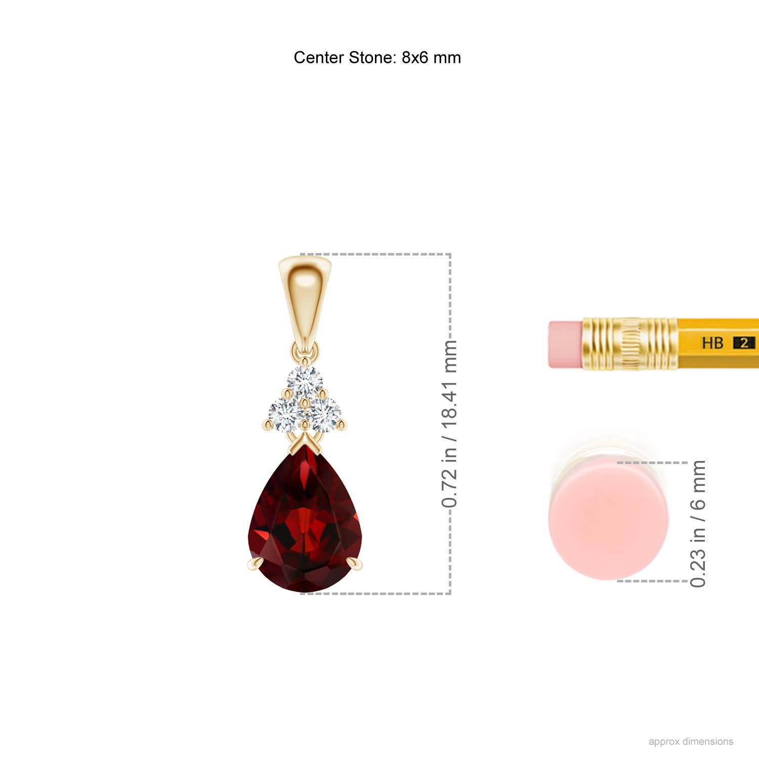 AAA - Garnet / 1.38 CT / 14 KT Yellow Gold