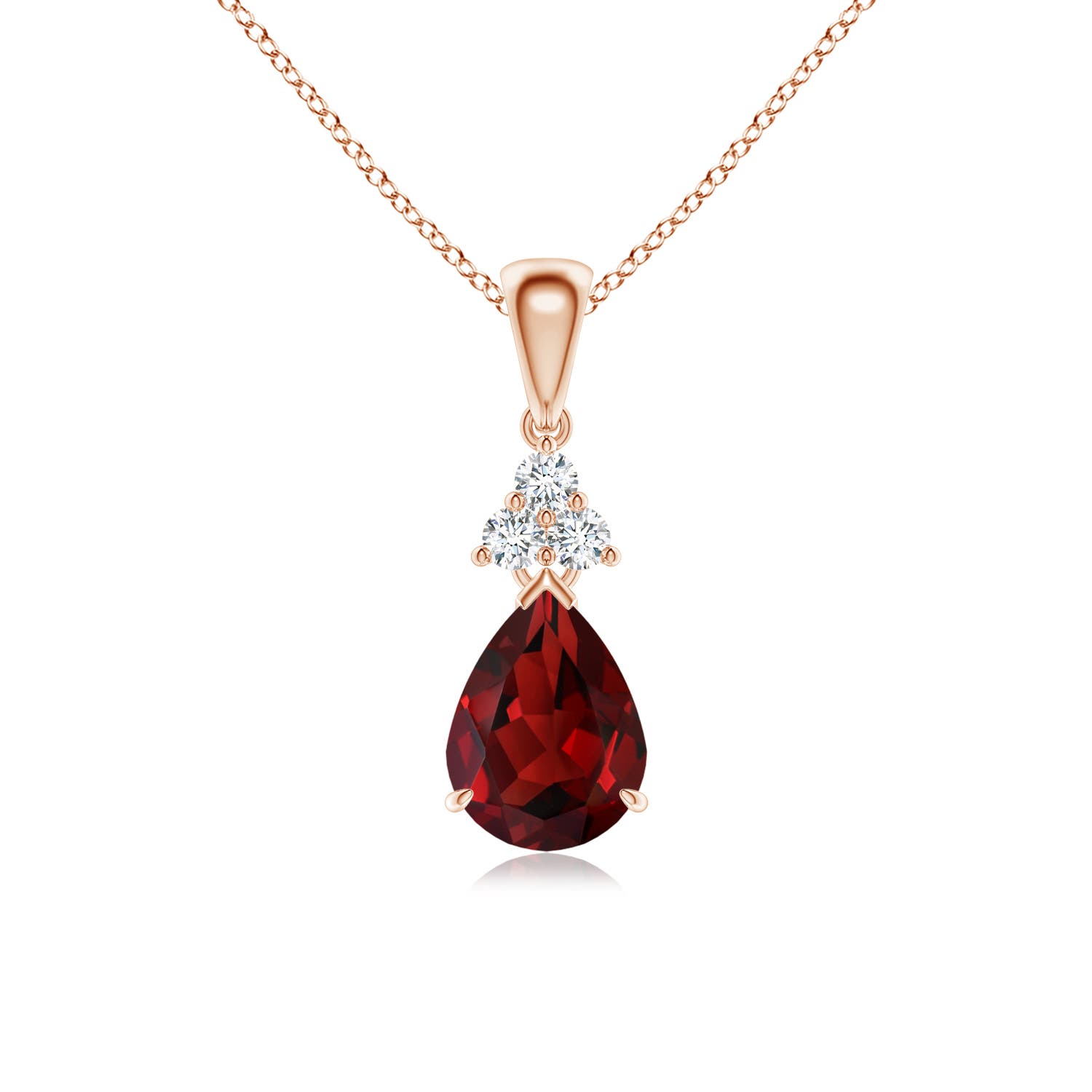 AAAA - Garnet / 1.38 CT / 14 KT Rose Gold