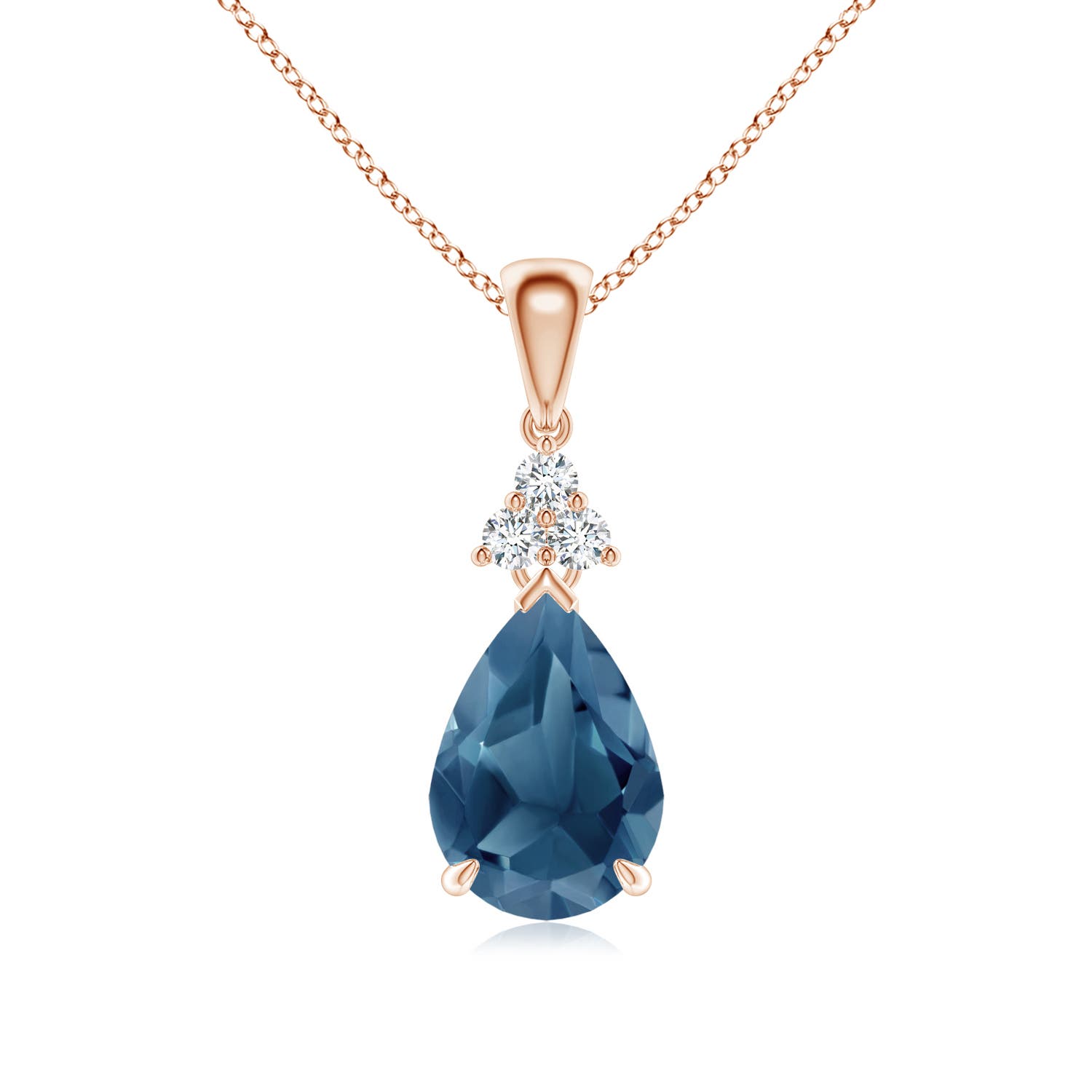 A - London Blue Topaz / 2.39 CT / 14 KT Rose Gold