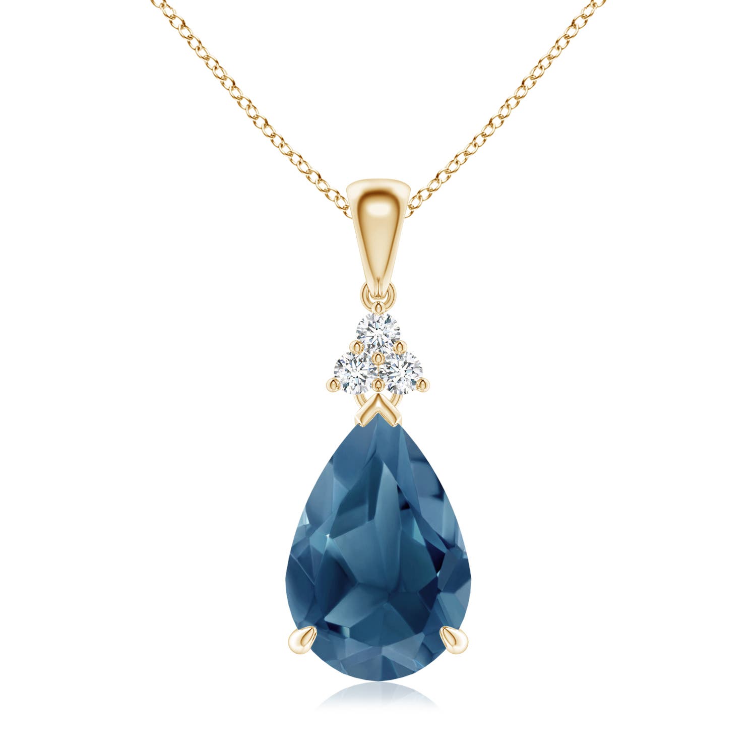 A - London Blue Topaz / 3.91 CT / 14 KT Yellow Gold