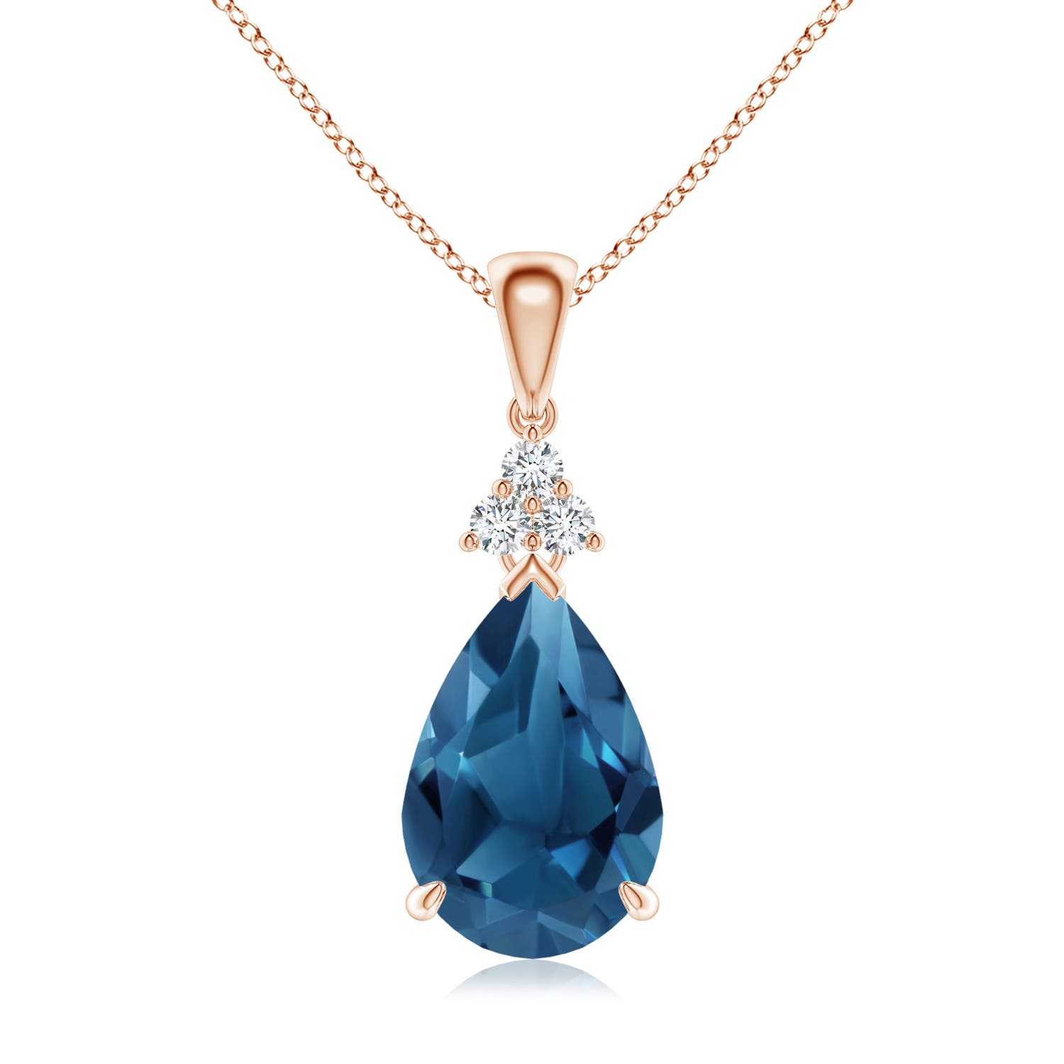 AA - London Blue Topaz / 3.91 CT / 14 KT Rose Gold