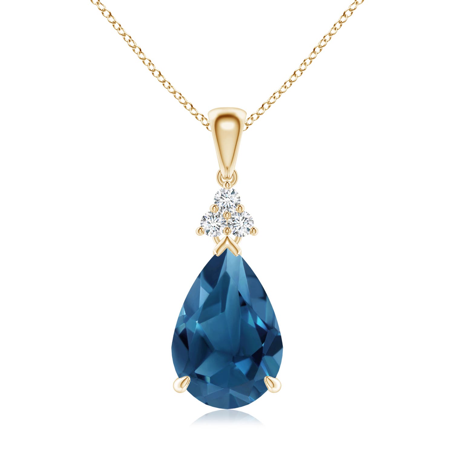 AA - London Blue Topaz / 3.91 CT / 14 KT Yellow Gold