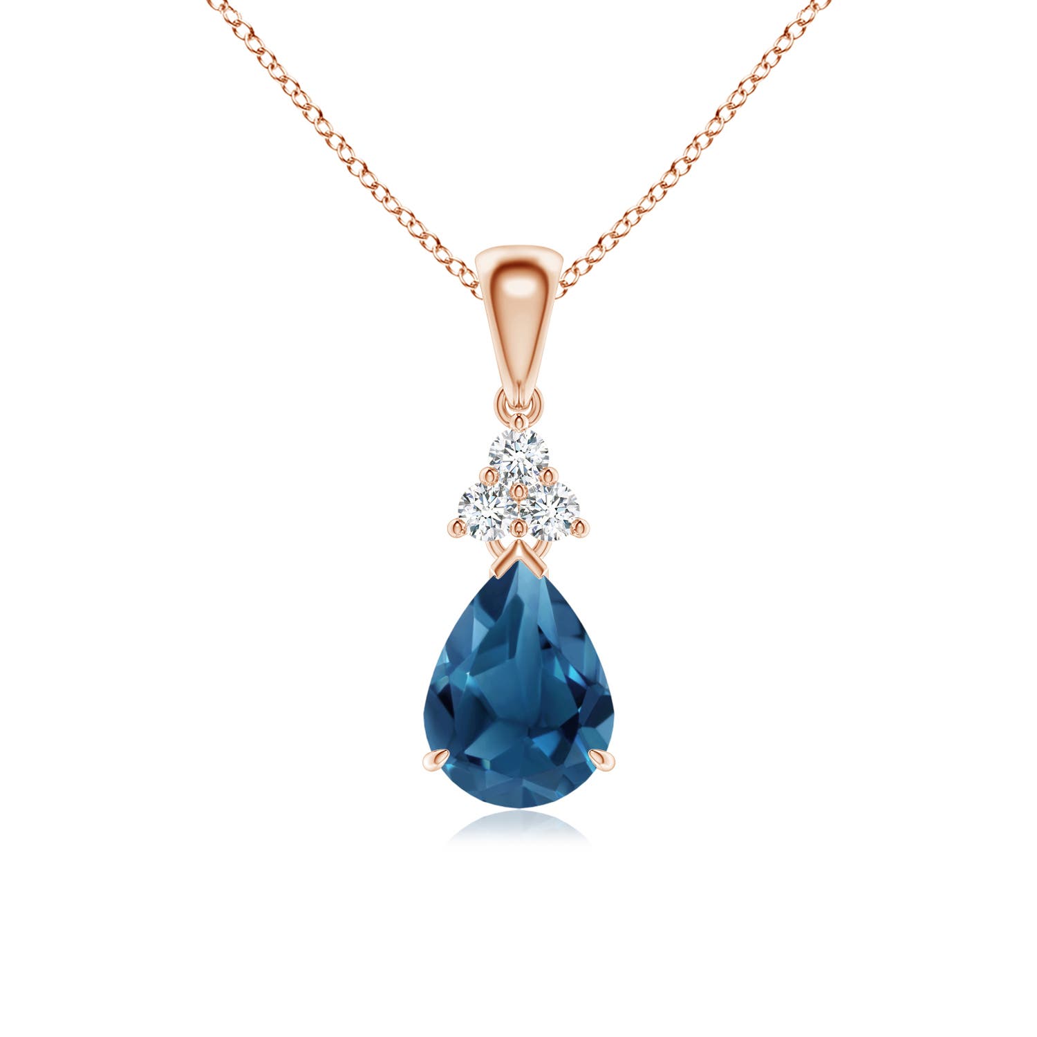 AA - London Blue Topaz / 1.33 CT / 14 KT Rose Gold