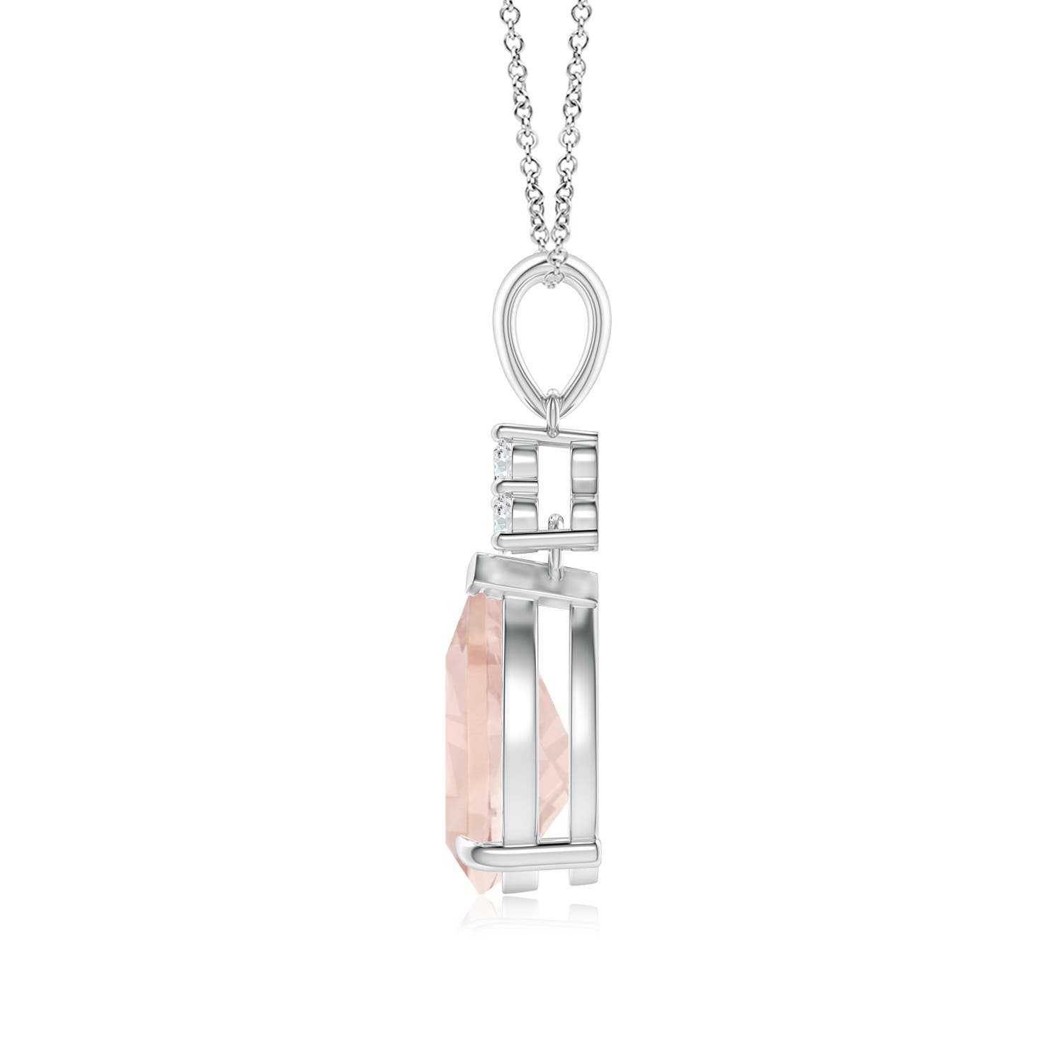 A - Morganite / 1.69 CT / 14 KT White Gold