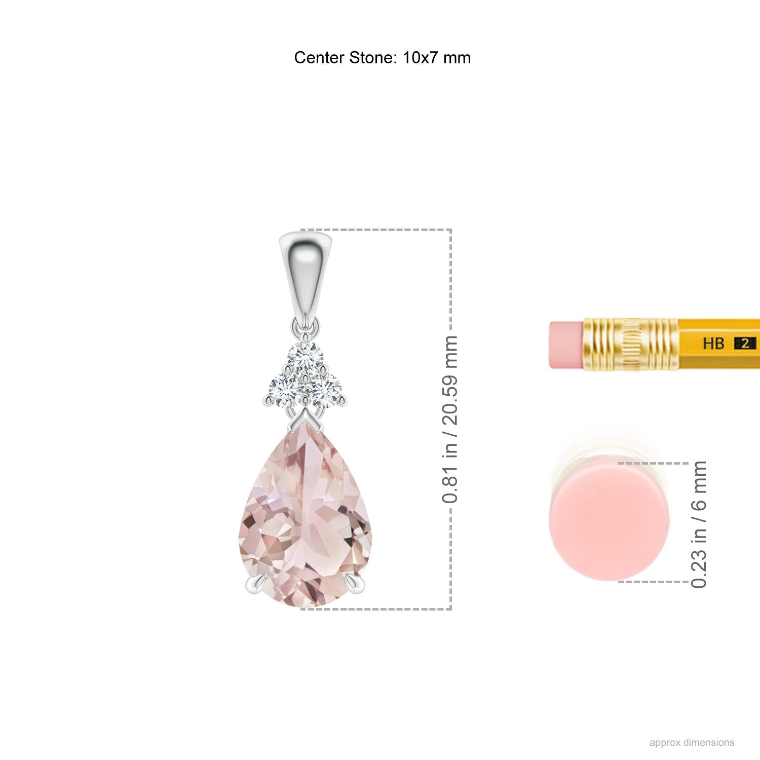 A - Morganite / 1.69 CT / 14 KT White Gold