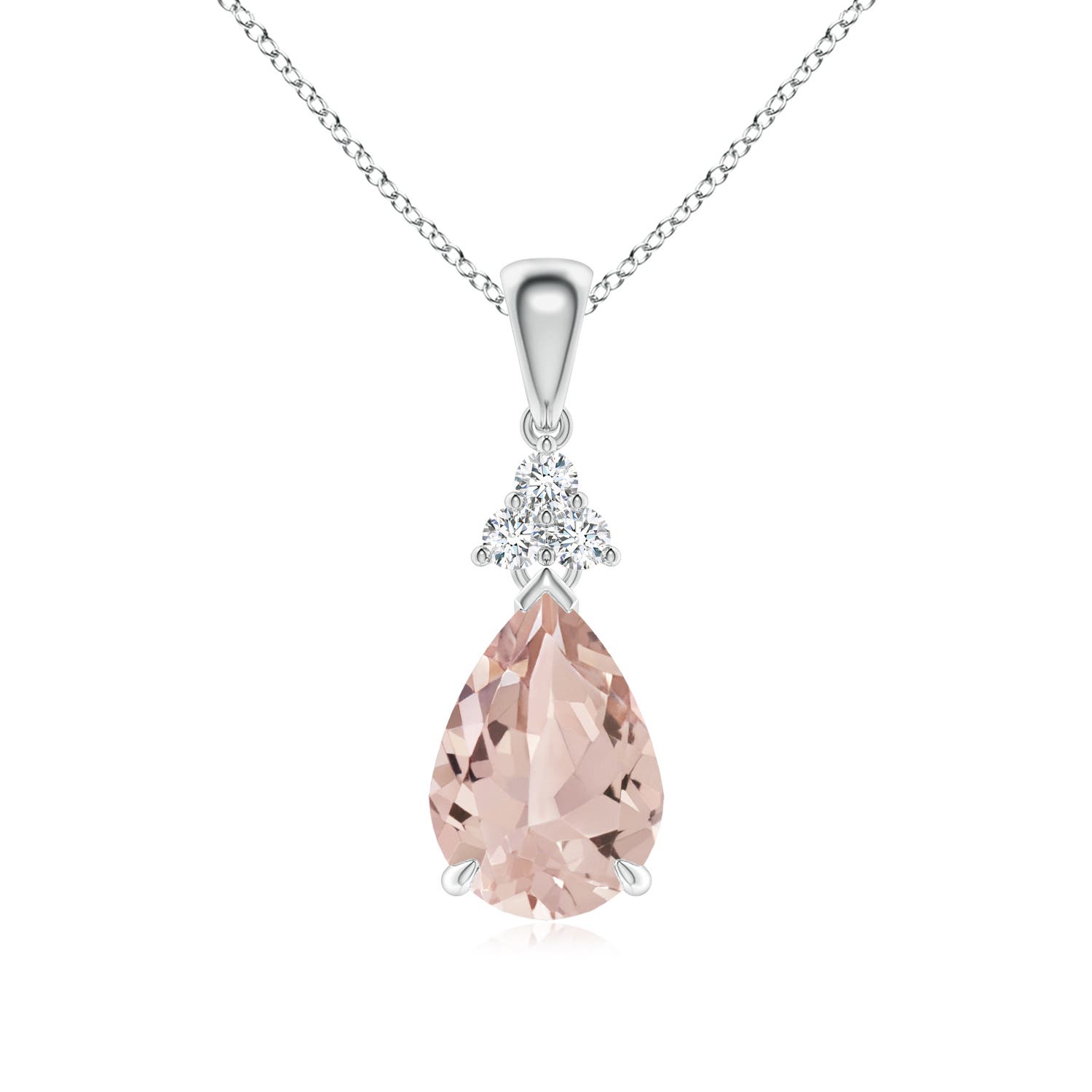 AA - Morganite / 1.69 CT / 14 KT White Gold