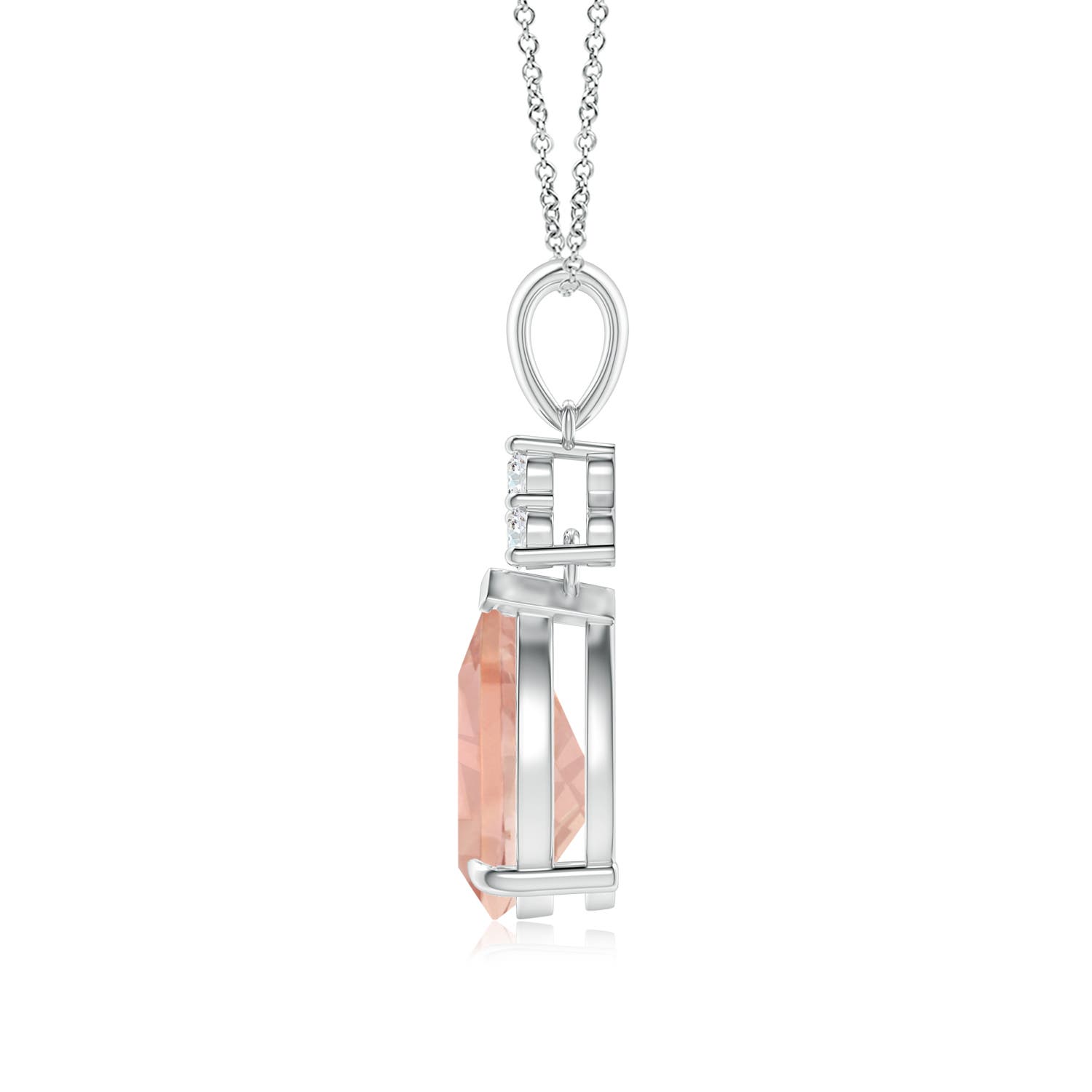 AAA - Morganite / 1.69 CT / 14 KT White Gold