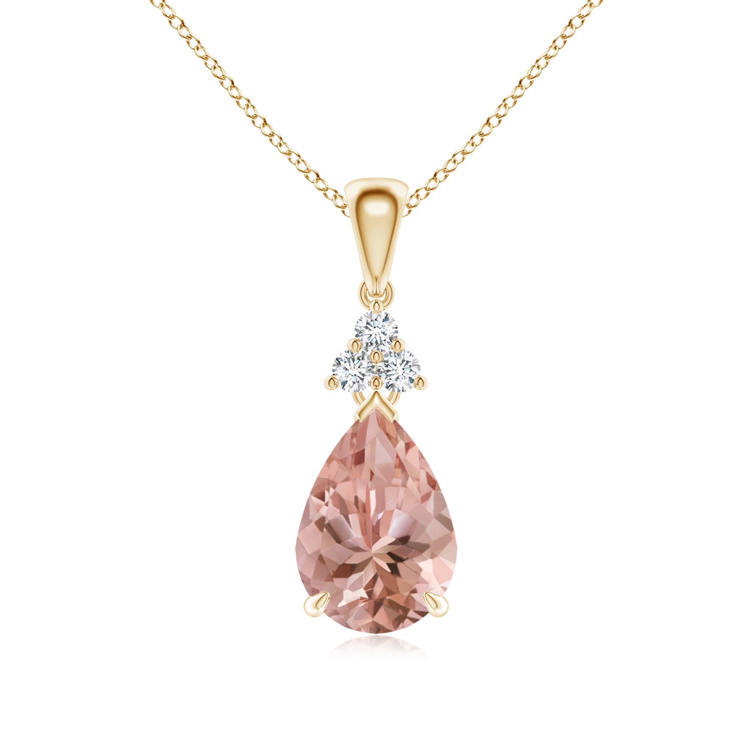 AAAA - Morganite / 1.69 CT / 14 KT Yellow Gold