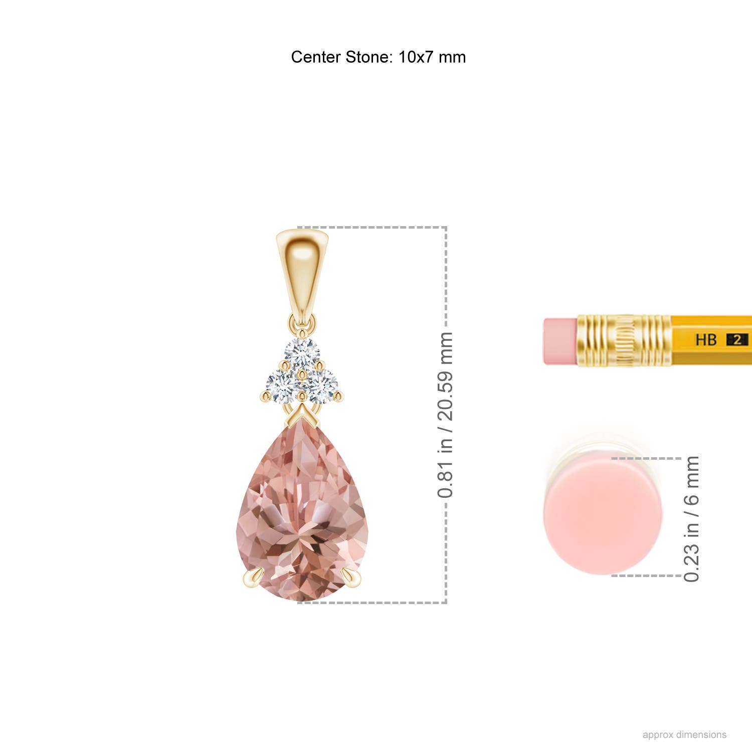 AAAA - Morganite / 1.69 CT / 14 KT Yellow Gold