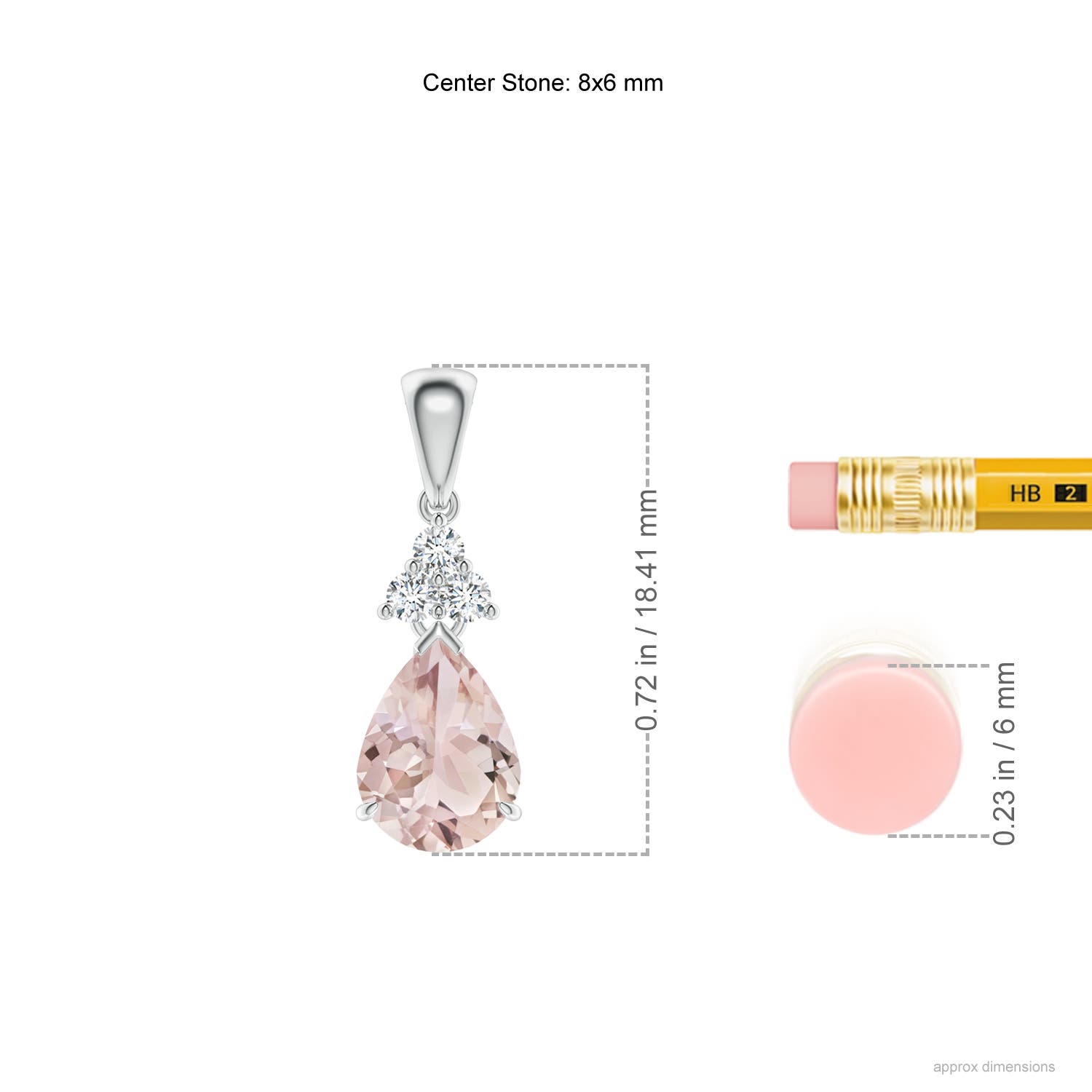 A - Morganite / 1.03 CT / 14 KT White Gold