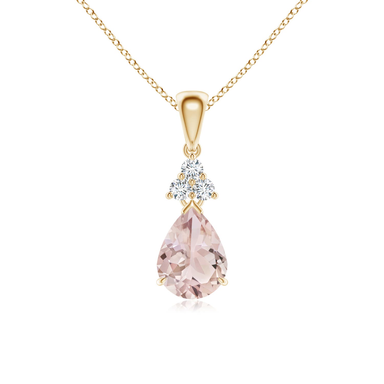 A - Morganite / 1.03 CT / 14 KT Yellow Gold