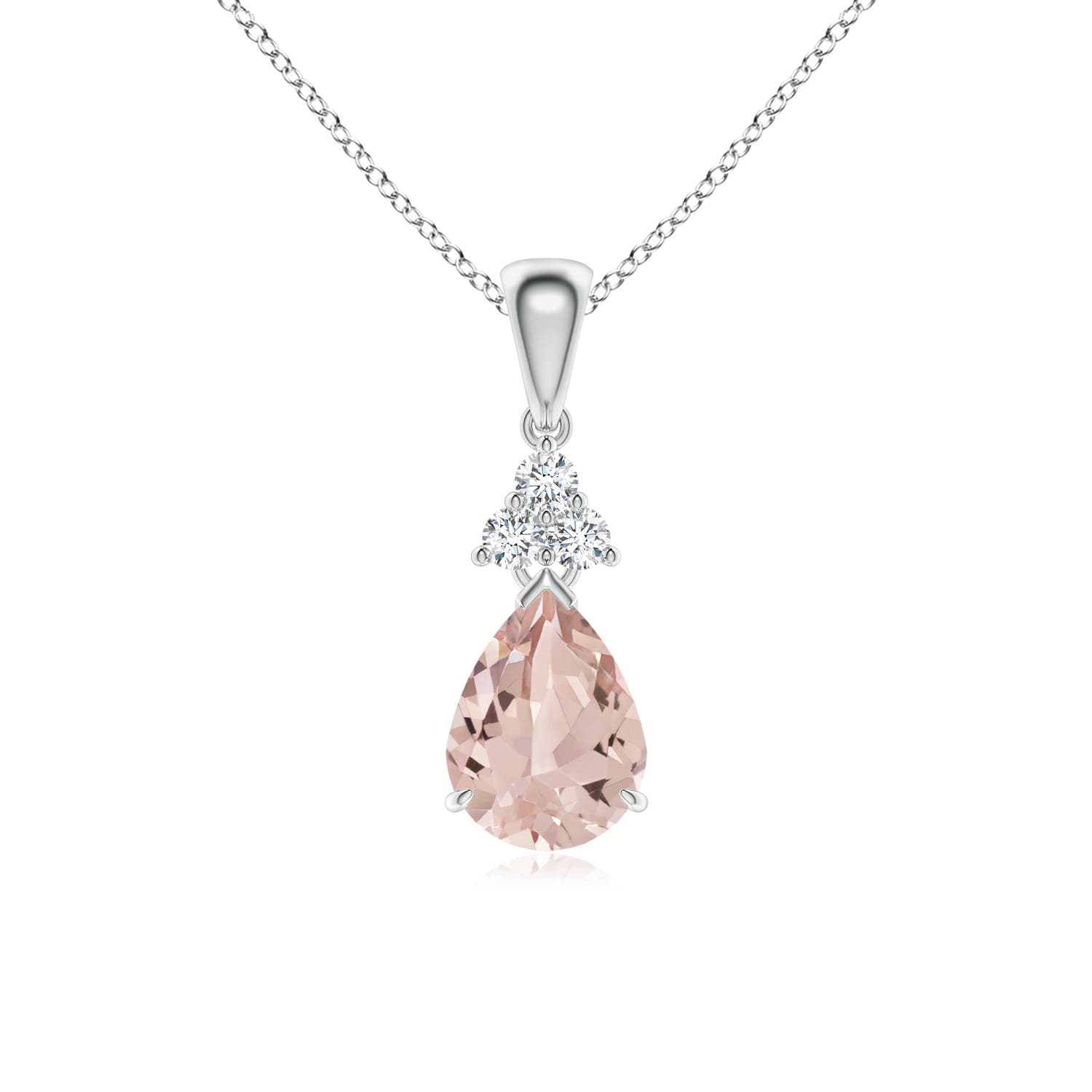 AA - Morganite / 1.03 CT / 14 KT White Gold