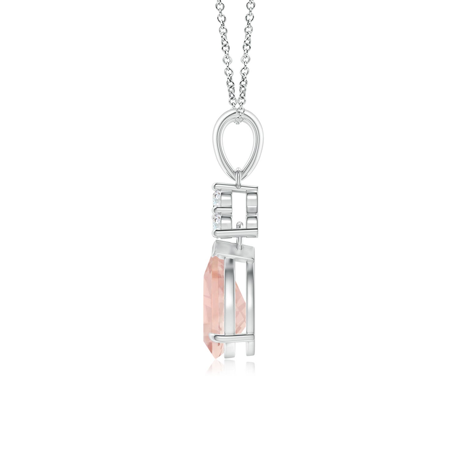 AA - Morganite / 1.03 CT / 14 KT White Gold