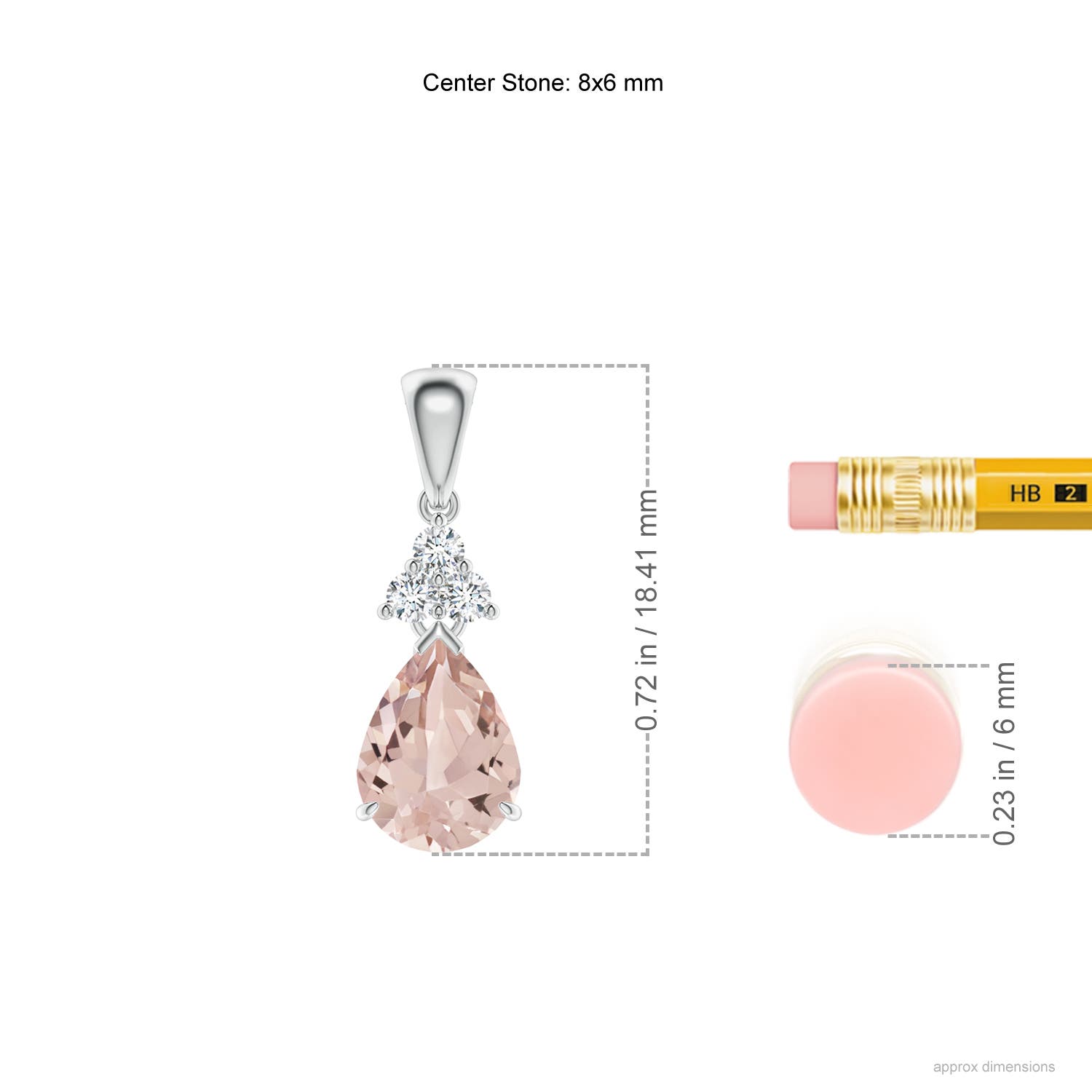 AA - Morganite / 1.03 CT / 14 KT White Gold