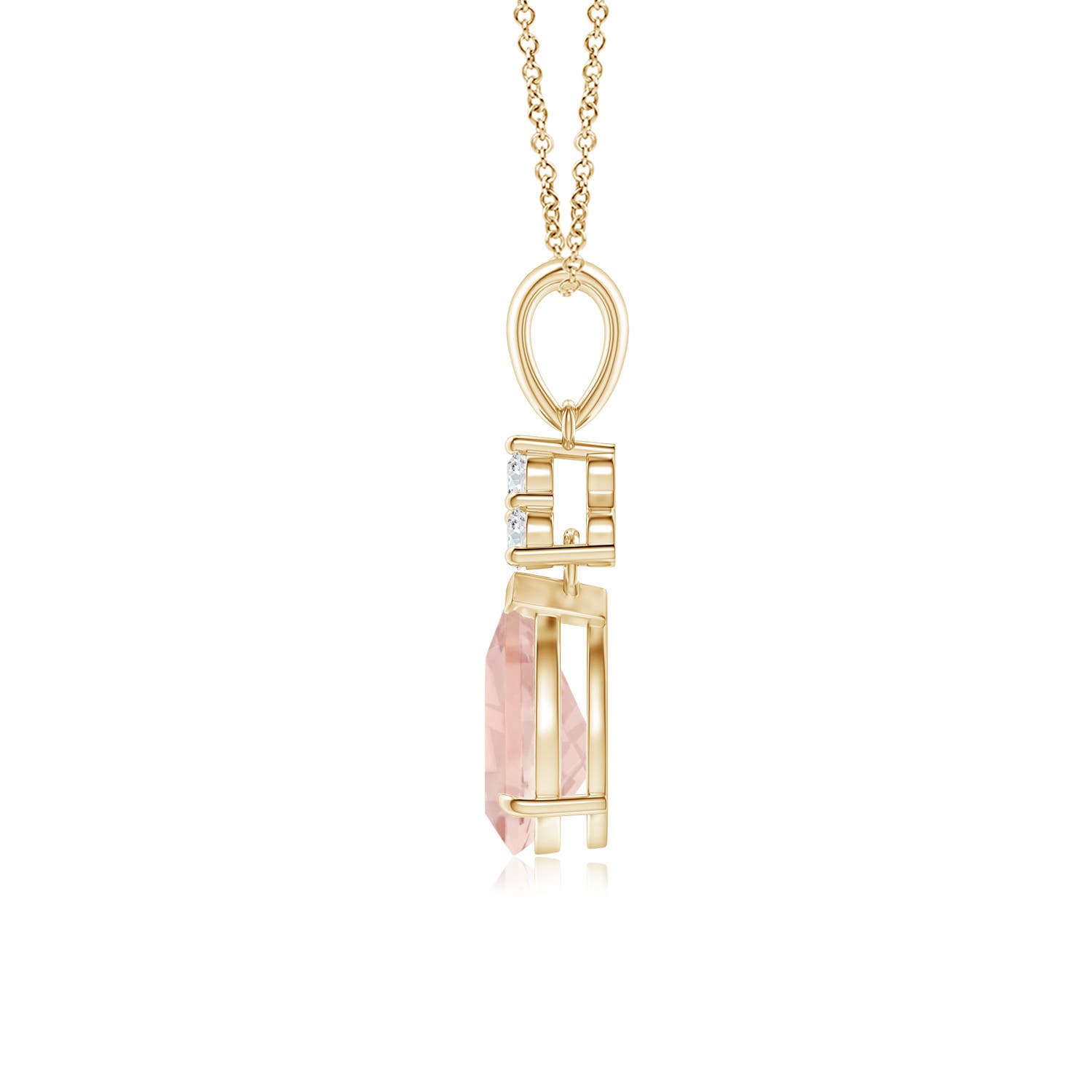 AA - Morganite / 1.03 CT / 14 KT Yellow Gold