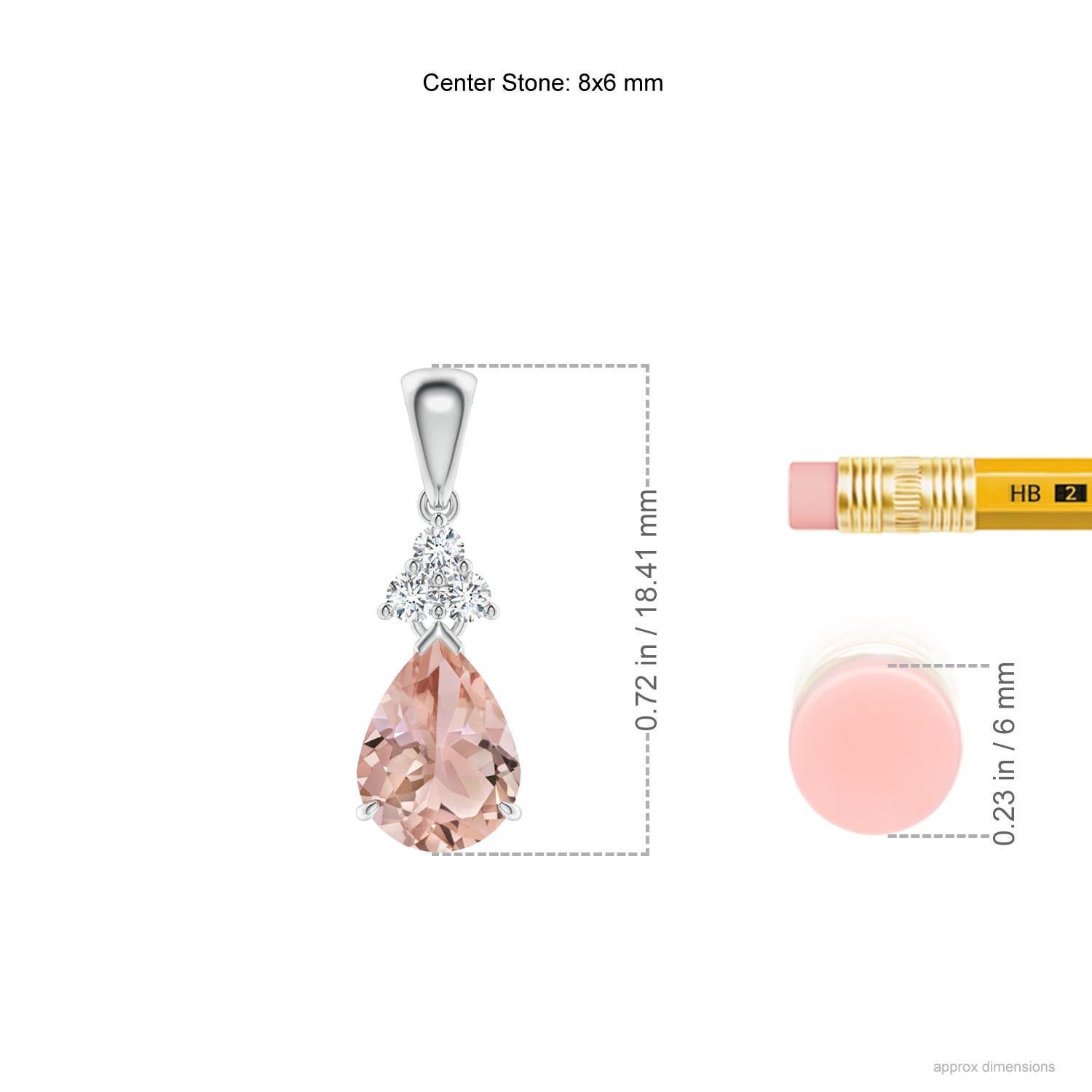 AAA - Morganite / 1.03 CT / 14 KT White Gold