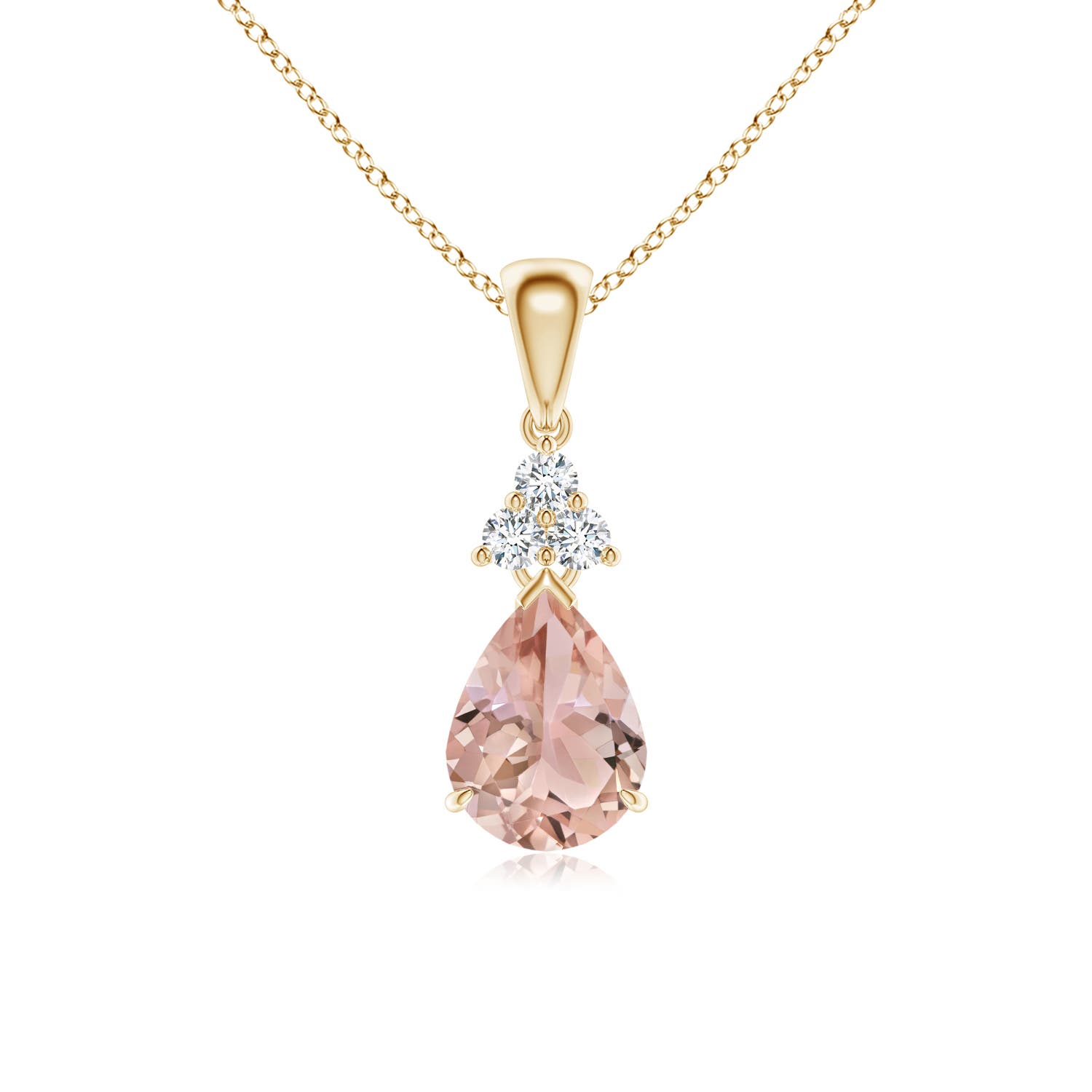 AAA - Morganite / 1.03 CT / 14 KT Yellow Gold