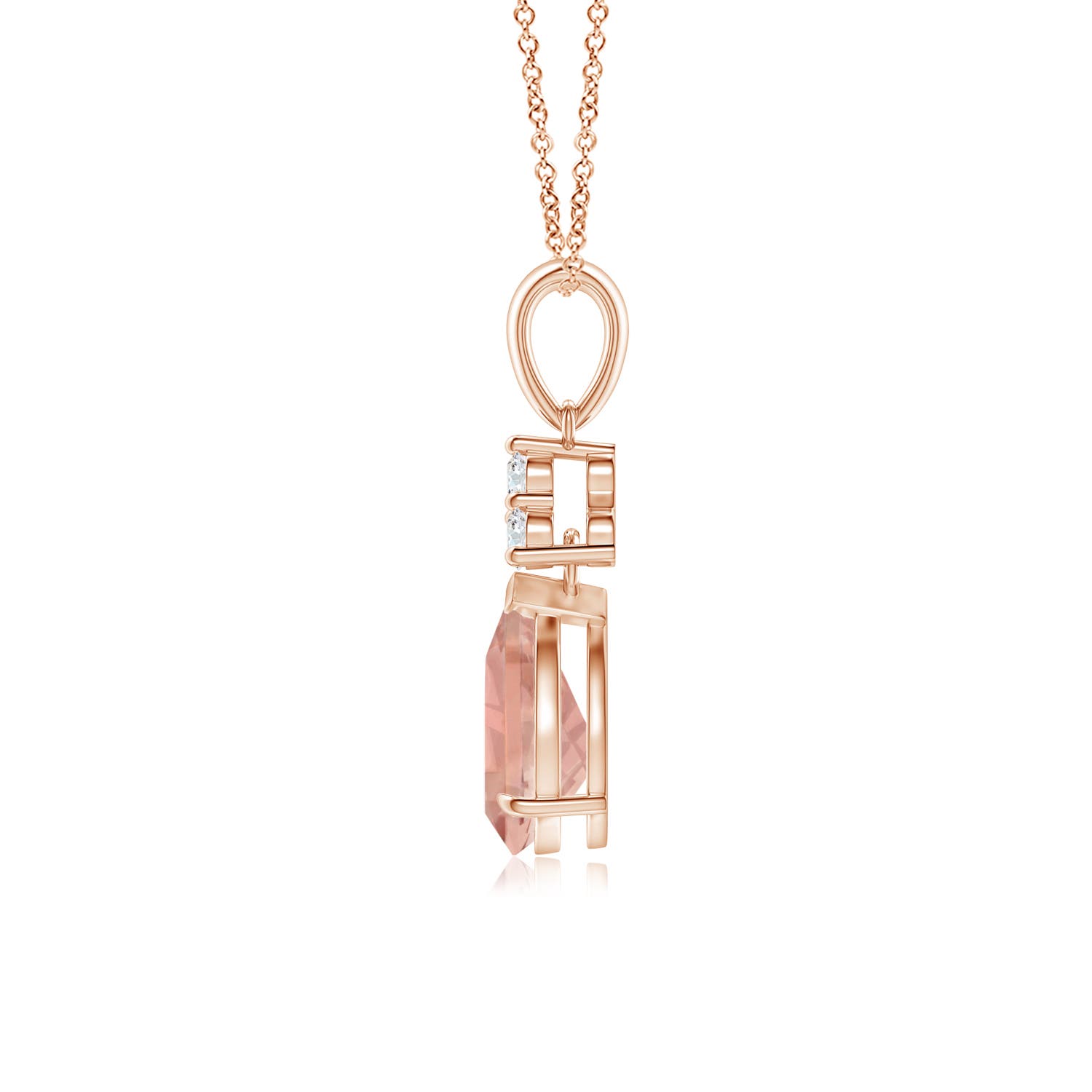 AAAA - Morganite / 1.03 CT / 14 KT Rose Gold