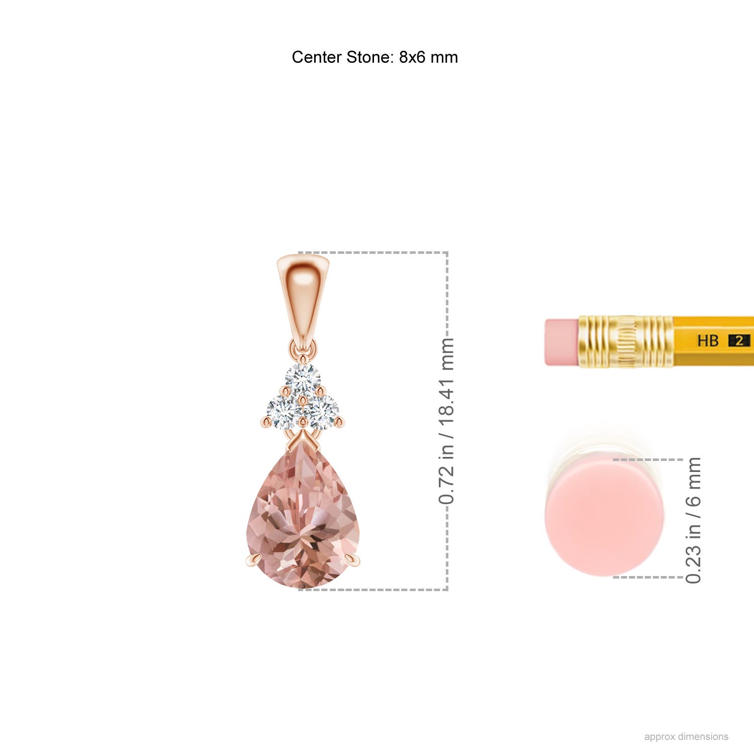 AAAA - Morganite / 1.03 CT / 14 KT Rose Gold