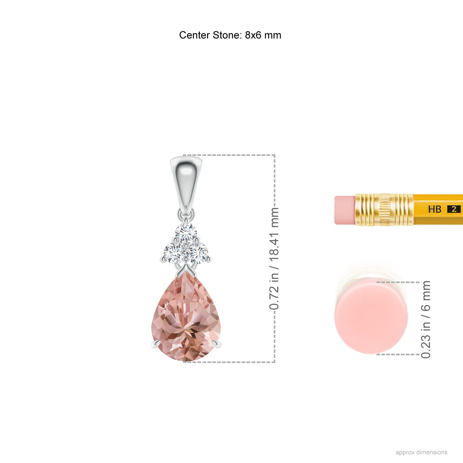 AAAA - Morganite / 1.03 CT / 14 KT White Gold