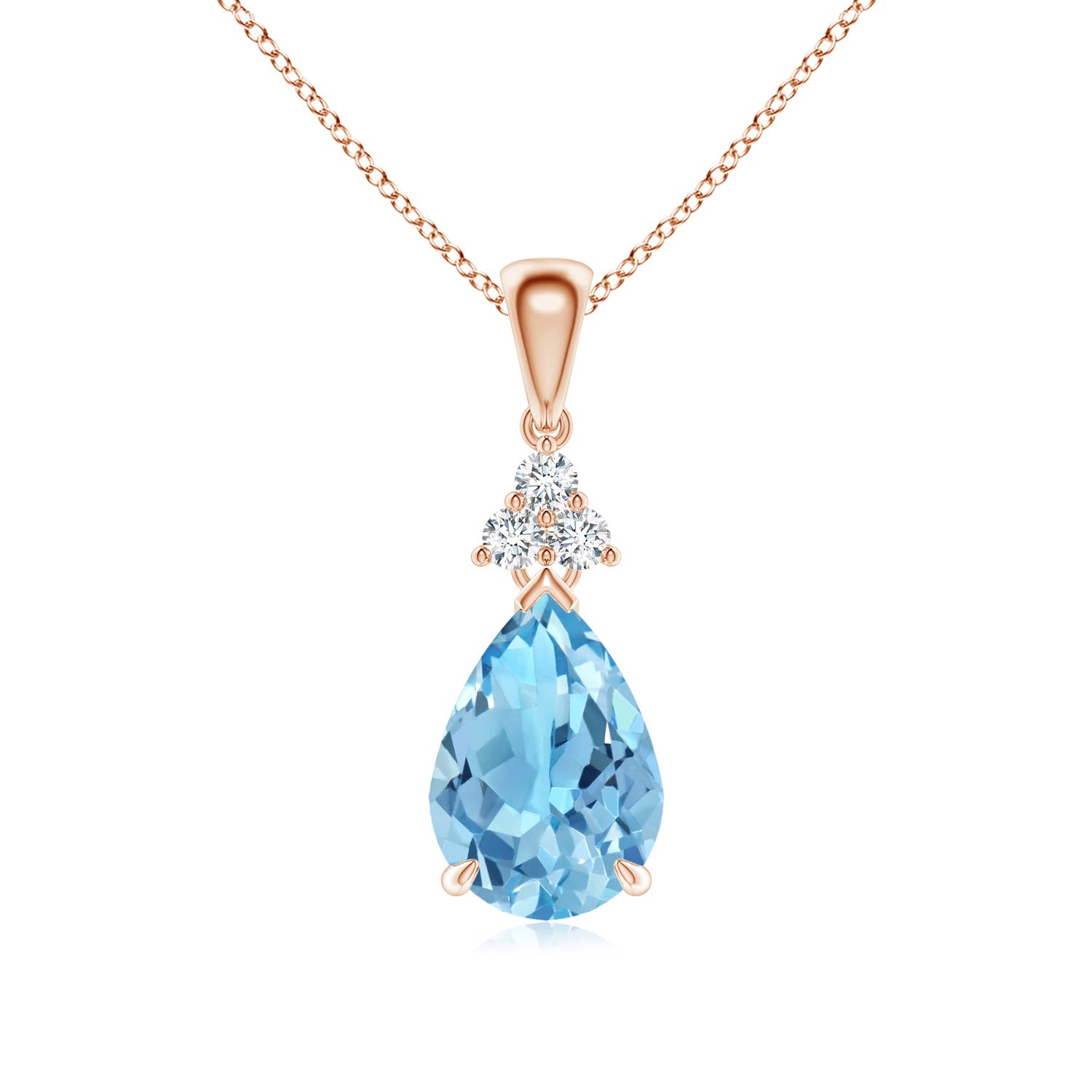 A - Swiss Blue Topaz / 2.39 CT / 14 KT Rose Gold