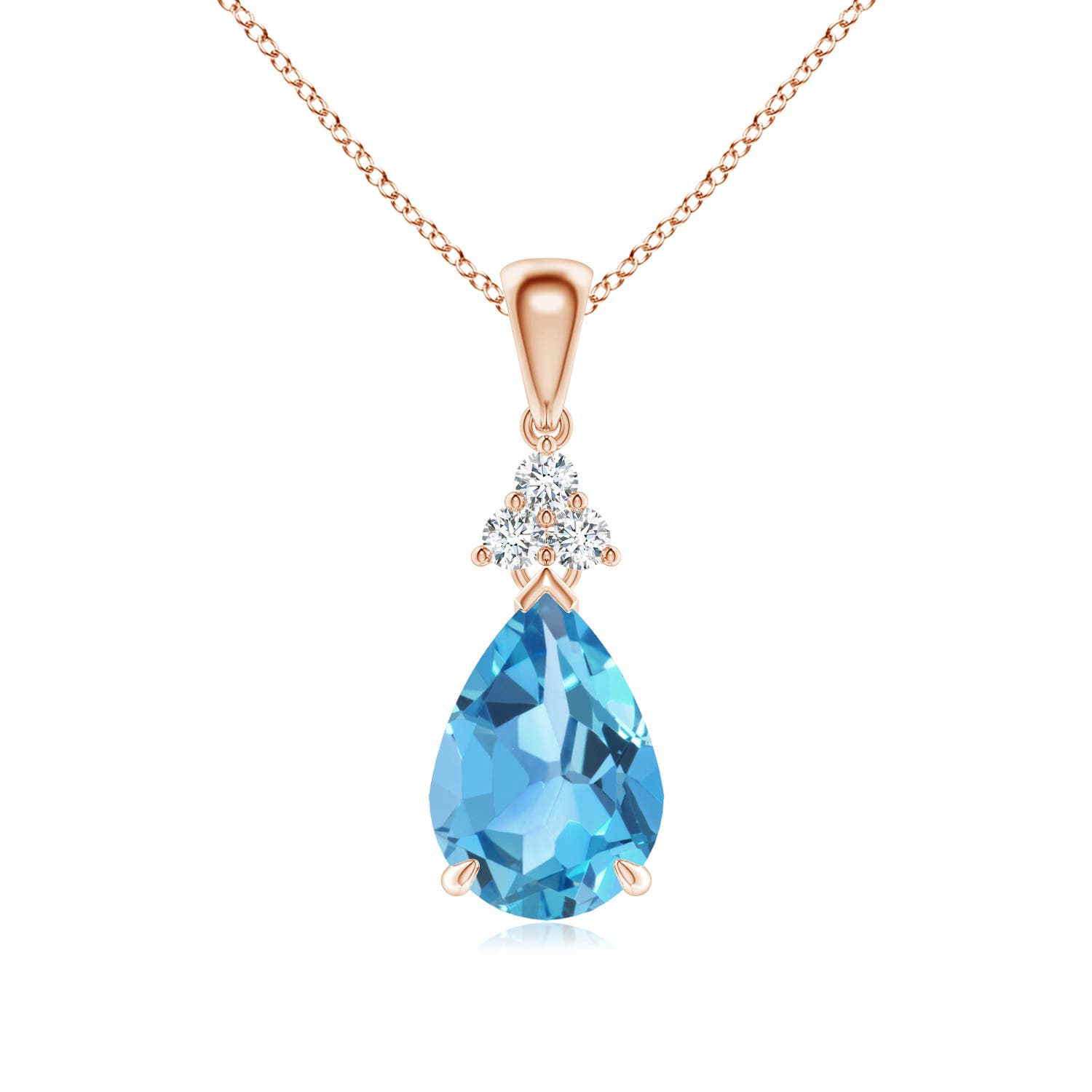 AA - Swiss Blue Topaz / 2.39 CT / 14 KT Rose Gold