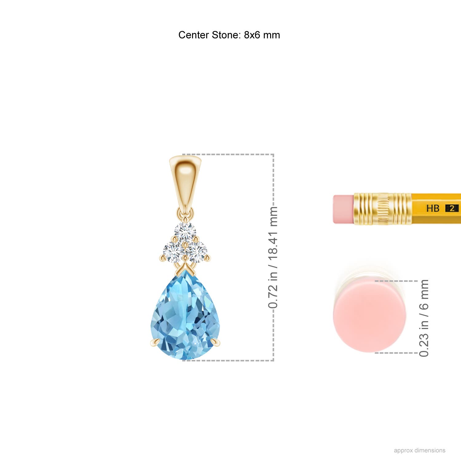 A - Swiss Blue Topaz / 1.63 CT / 14 KT Yellow Gold