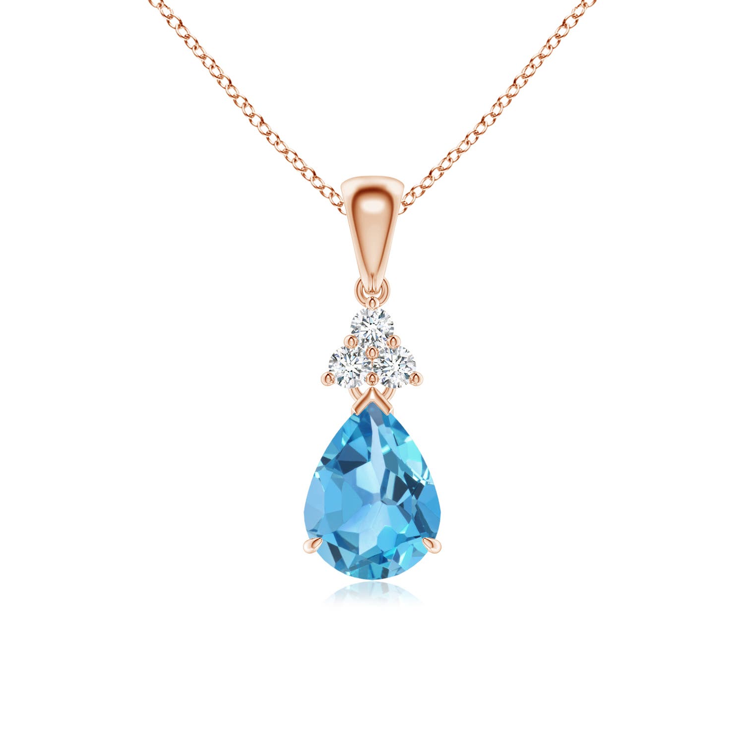 AA - Swiss Blue Topaz / 1.63 CT / 14 KT Rose Gold