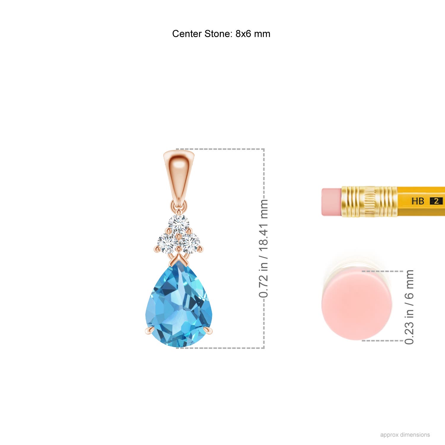 AA - Swiss Blue Topaz / 1.63 CT / 14 KT Rose Gold