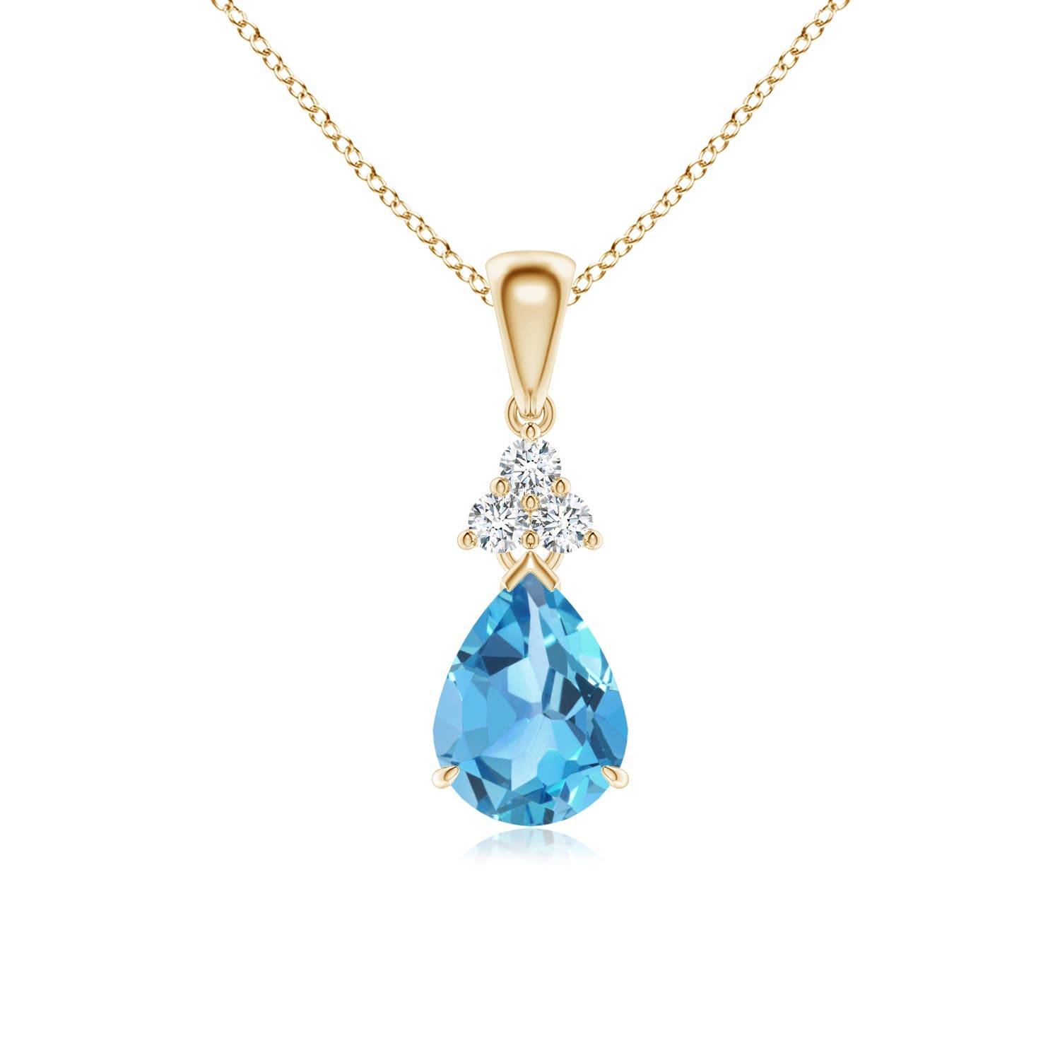 AA - Swiss Blue Topaz / 1.63 CT / 14 KT Yellow Gold