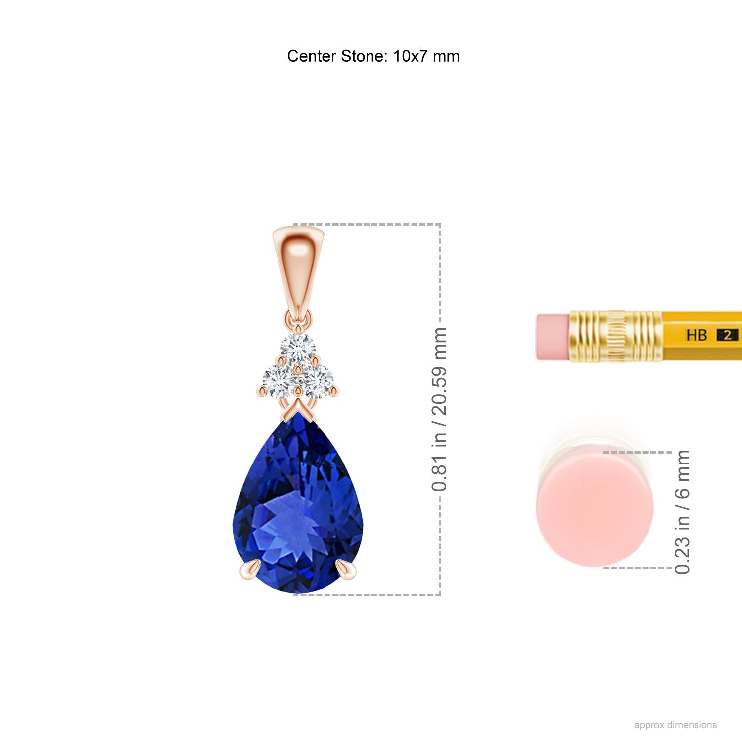 AAA - Tanzanite / 2.04 CT / 14 KT Rose Gold