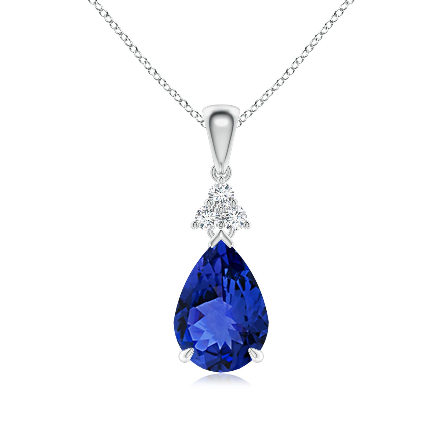 AAA - Tanzanite / 2.04 CT / 14 KT White Gold