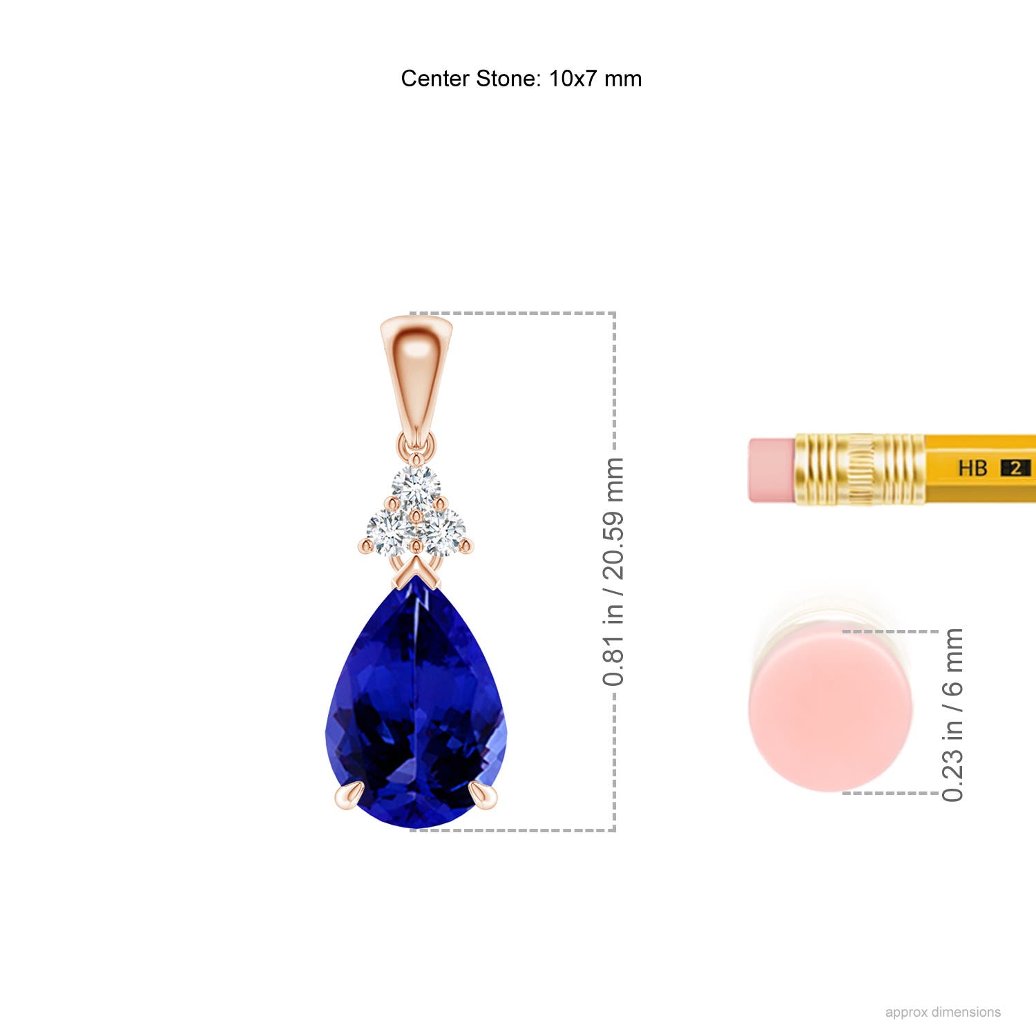 AAAA - Tanzanite / 2.04 CT / 14 KT Rose Gold